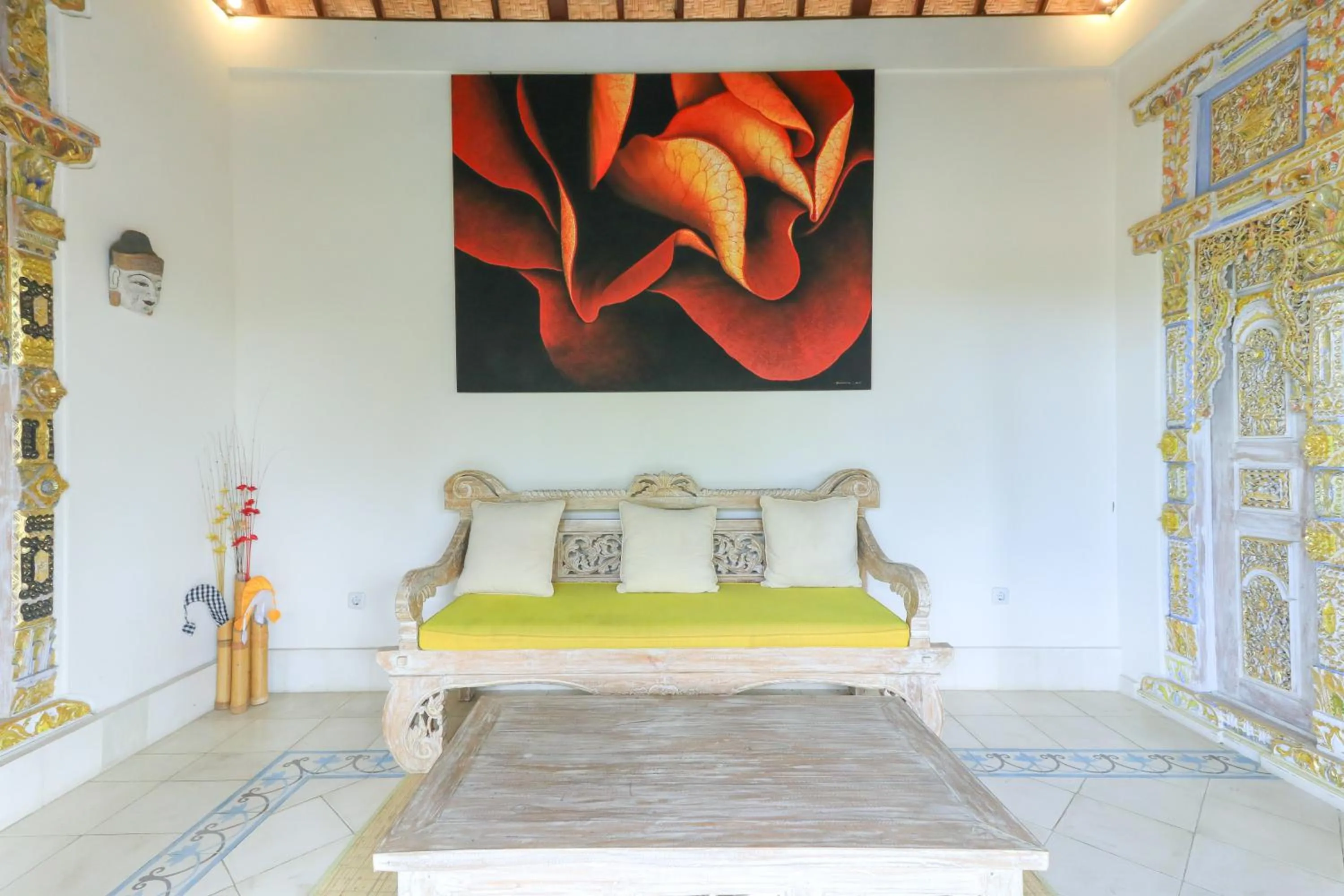 Seating area, Bed in Ubud Chez Nyoman
