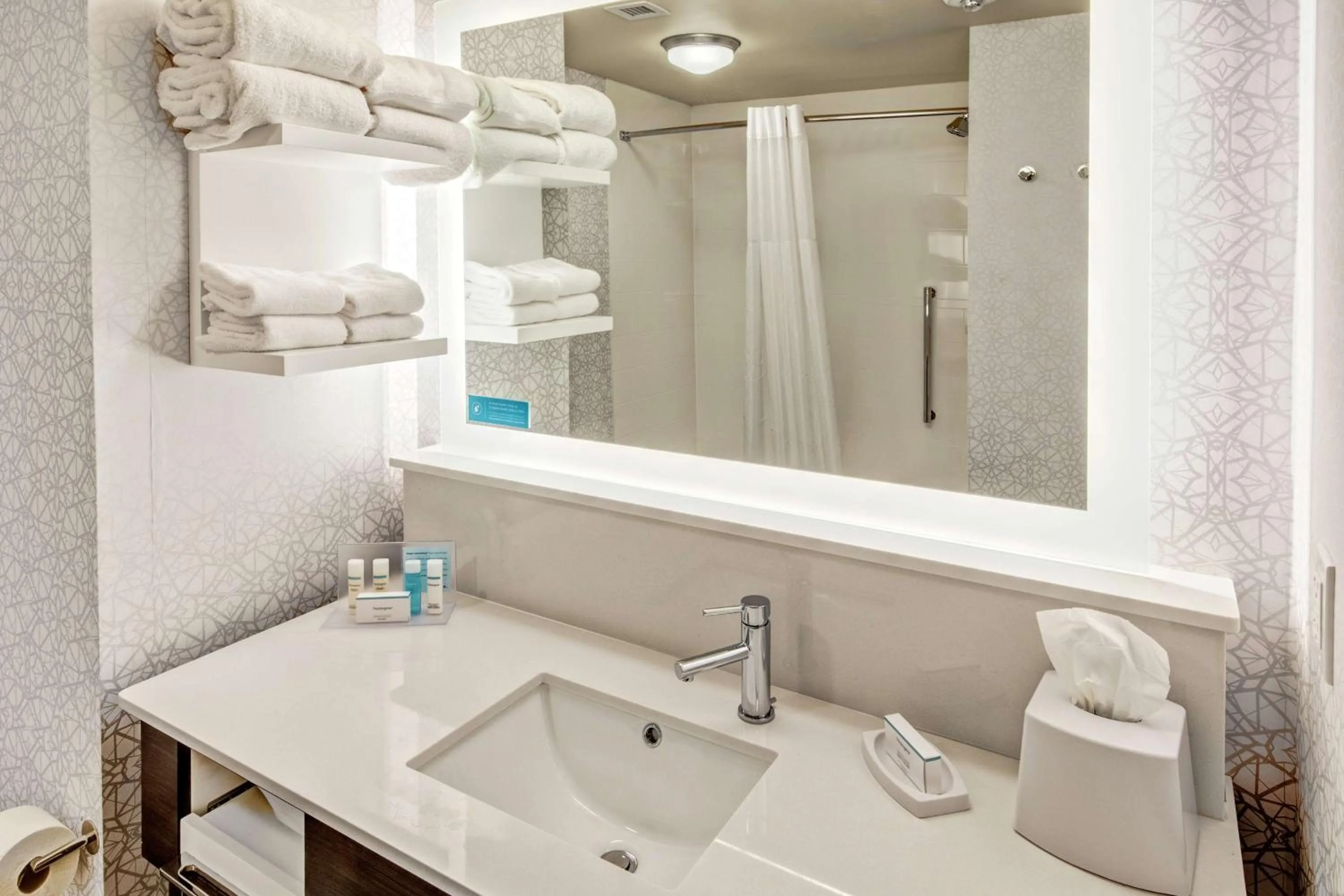 Bathroom in Hampton Inn Fresno Airport