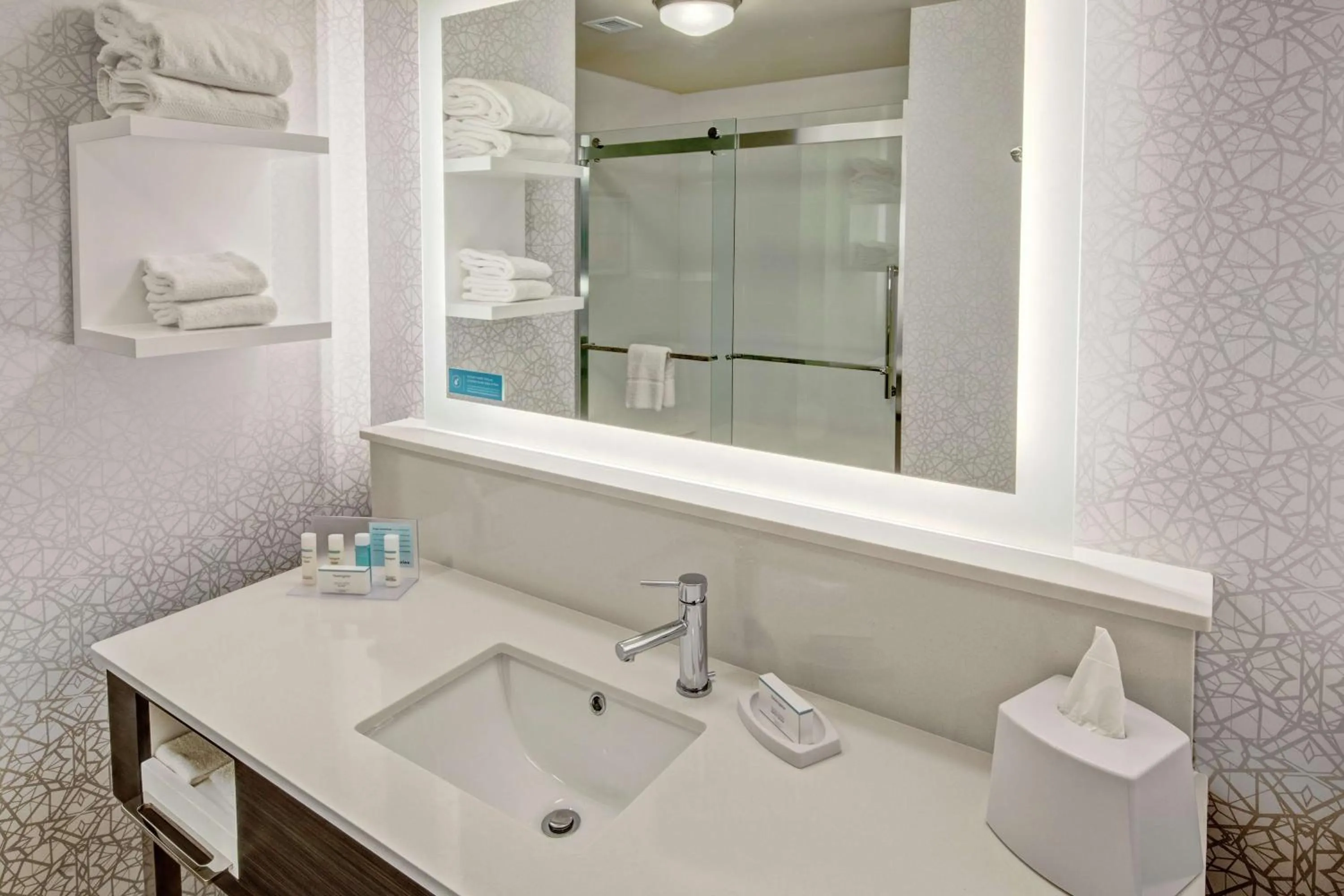 Bathroom in Hampton Inn Fresno Airport