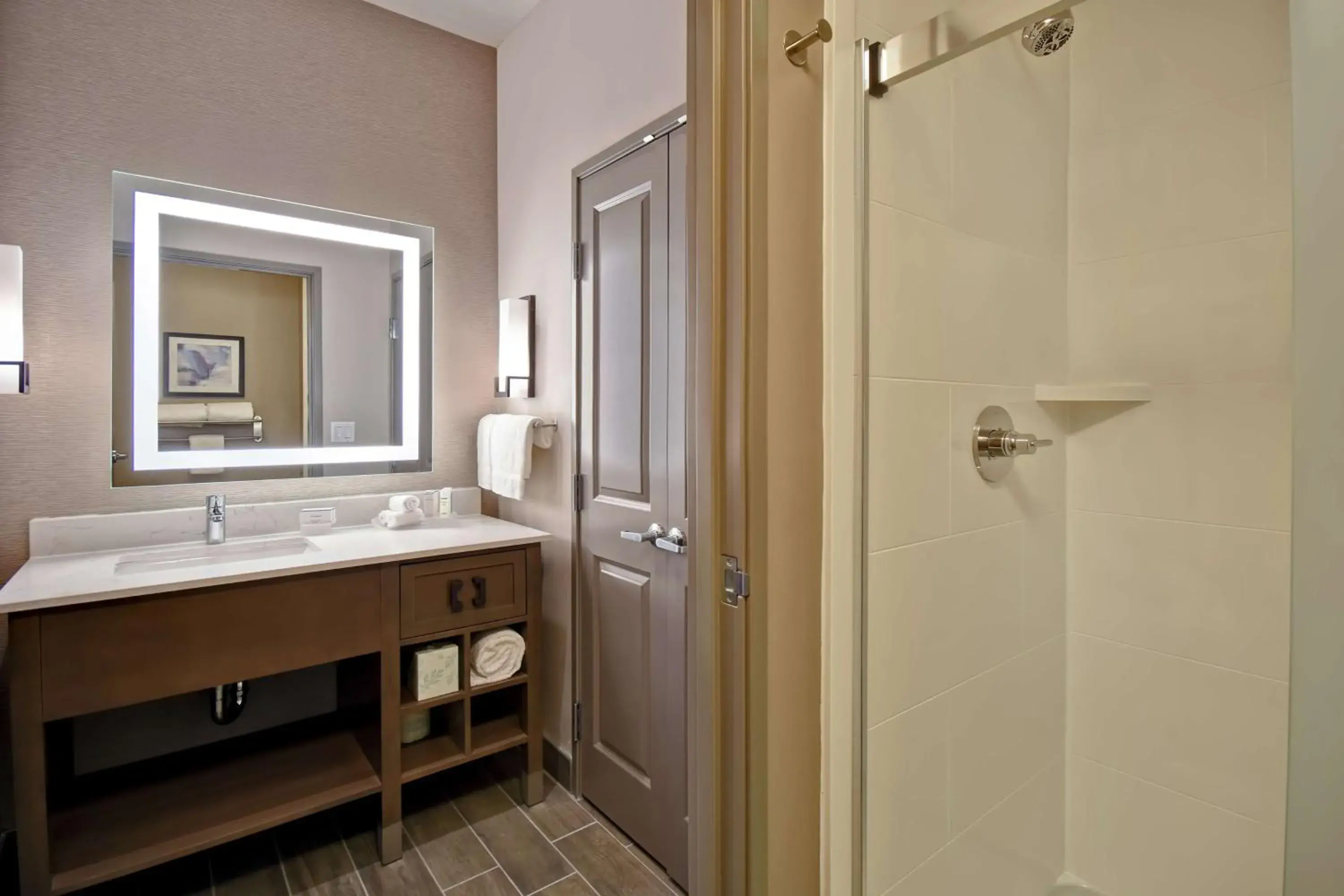 Bathroom in Homewood Suites By Hilton Orange New Haven Bathroom in Homewood Suites By Hilton Orange New Haven
