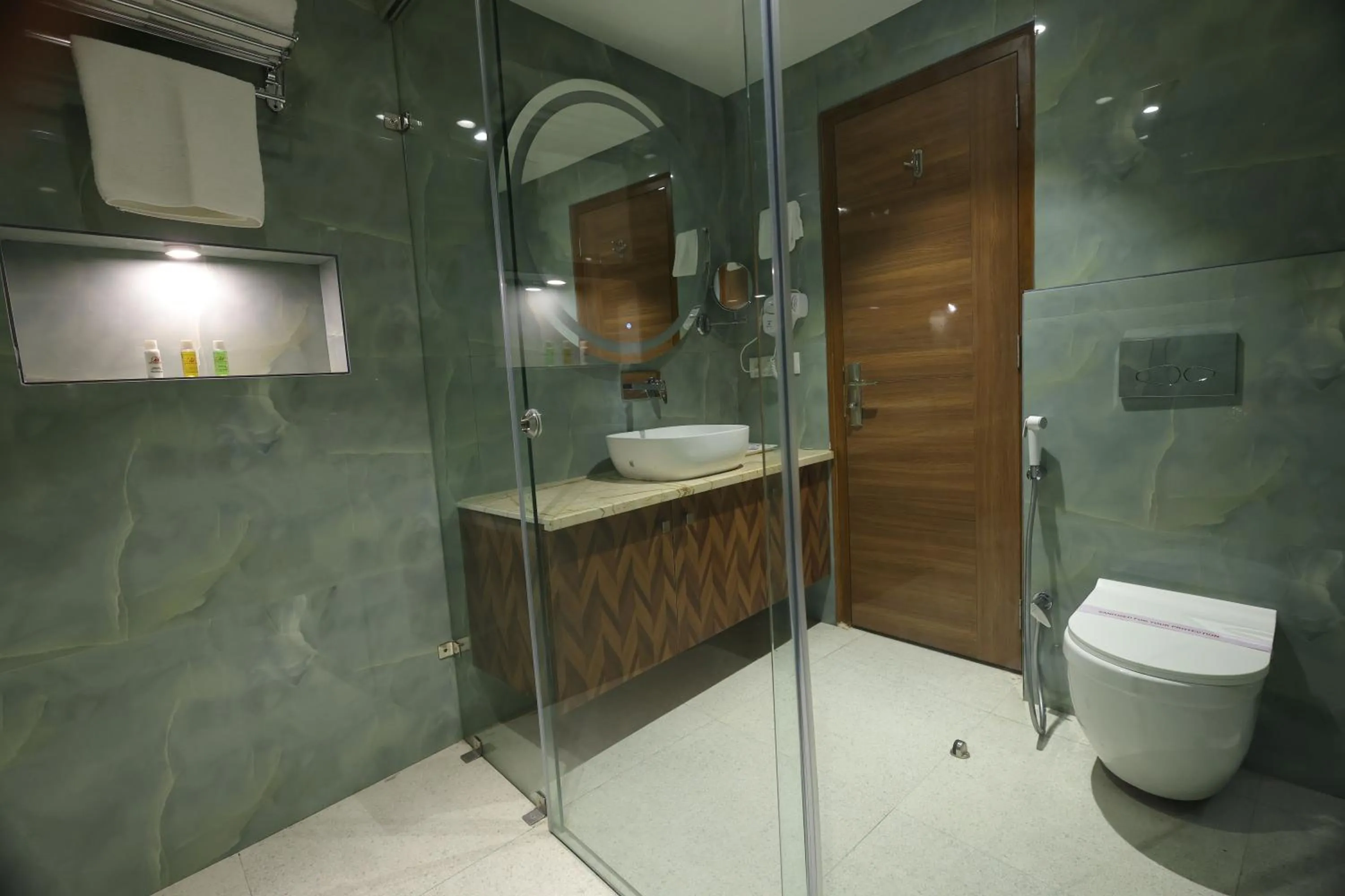 Shower in Airport Hotel Ramhan Palace Mahipalpur