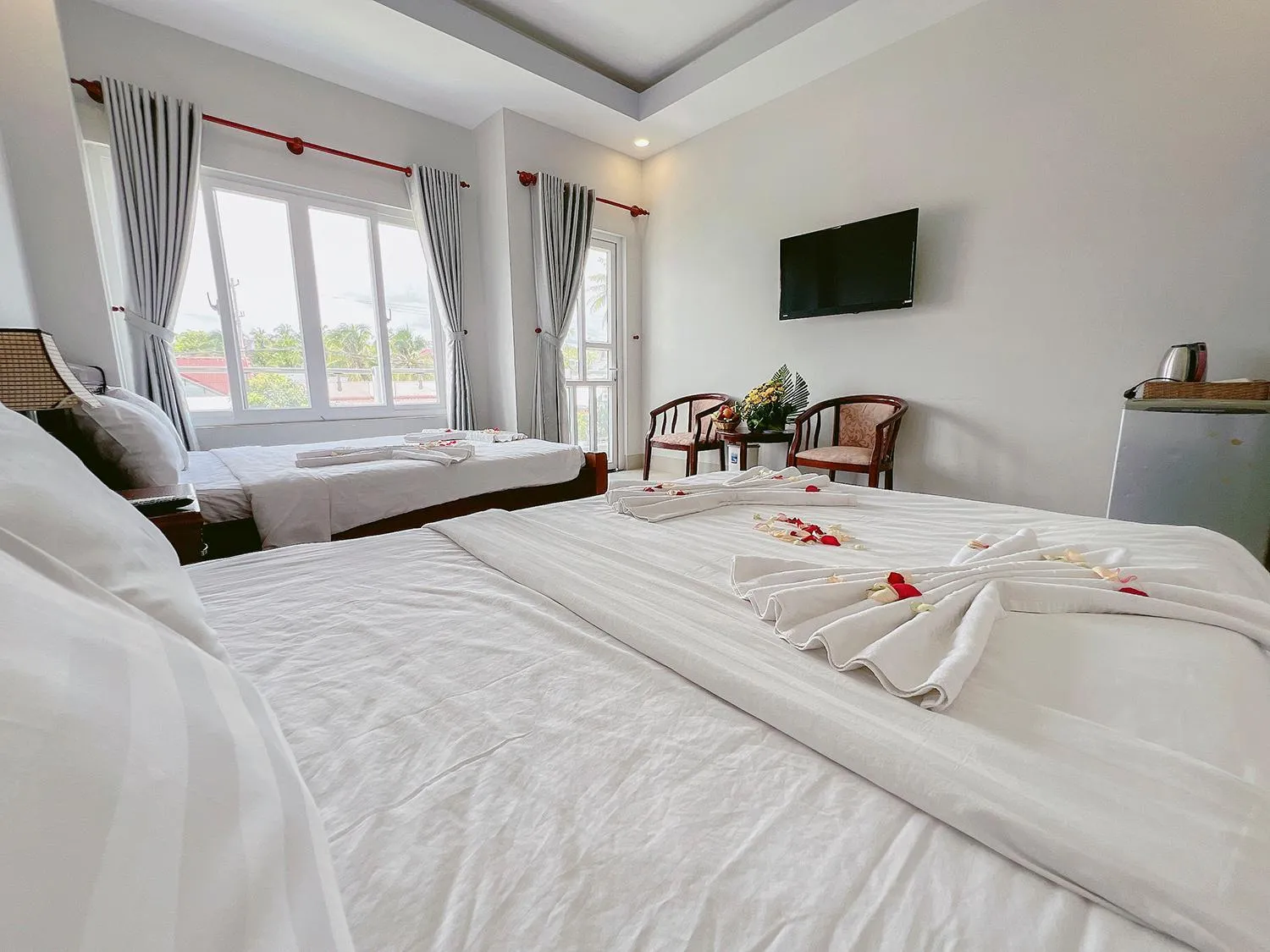 Bed in Sand Beach Resort