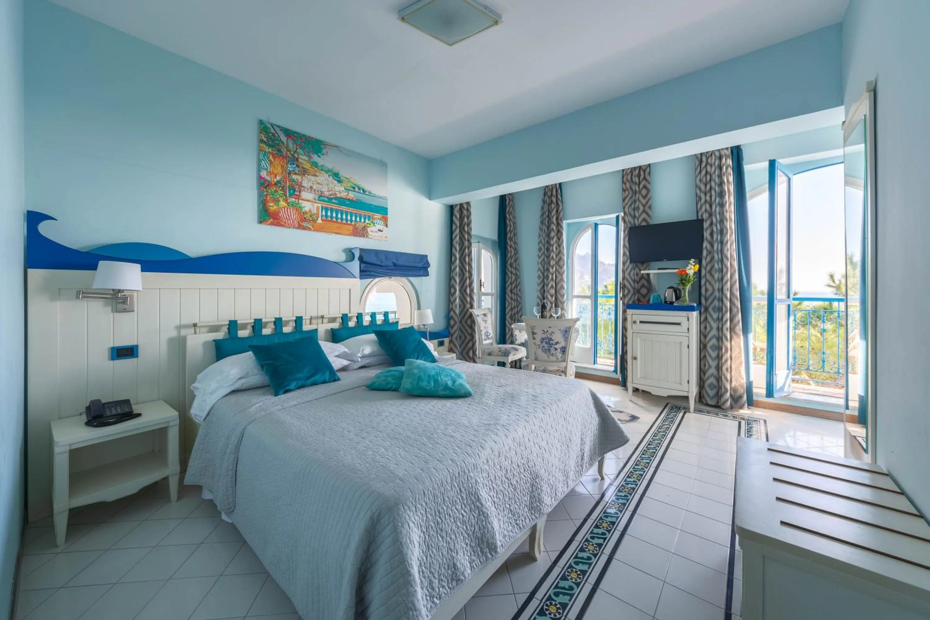 View (from property/room), Bed in Hotel Villa San Michele
