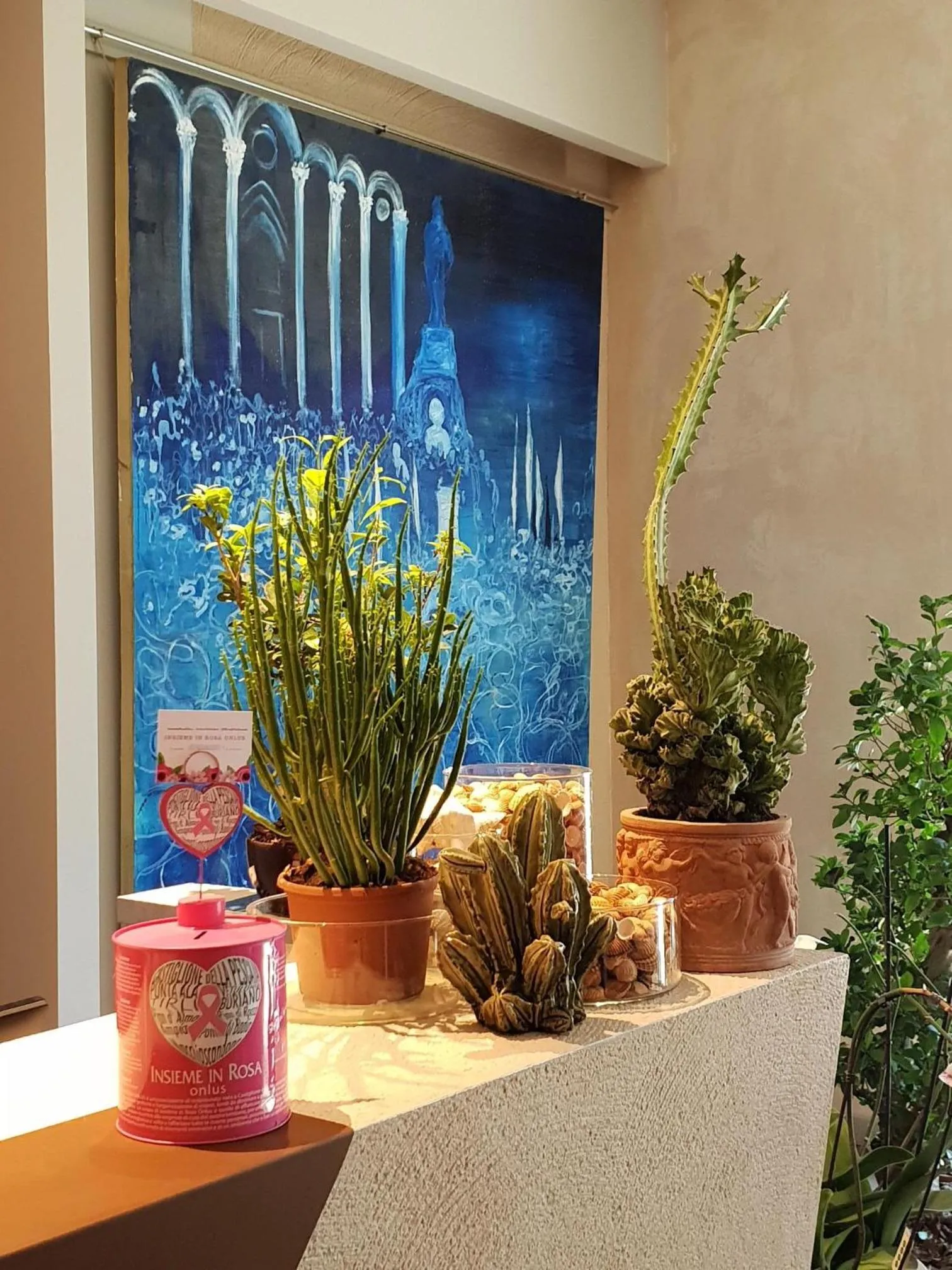 Decorative detail in Hotel Lucerna