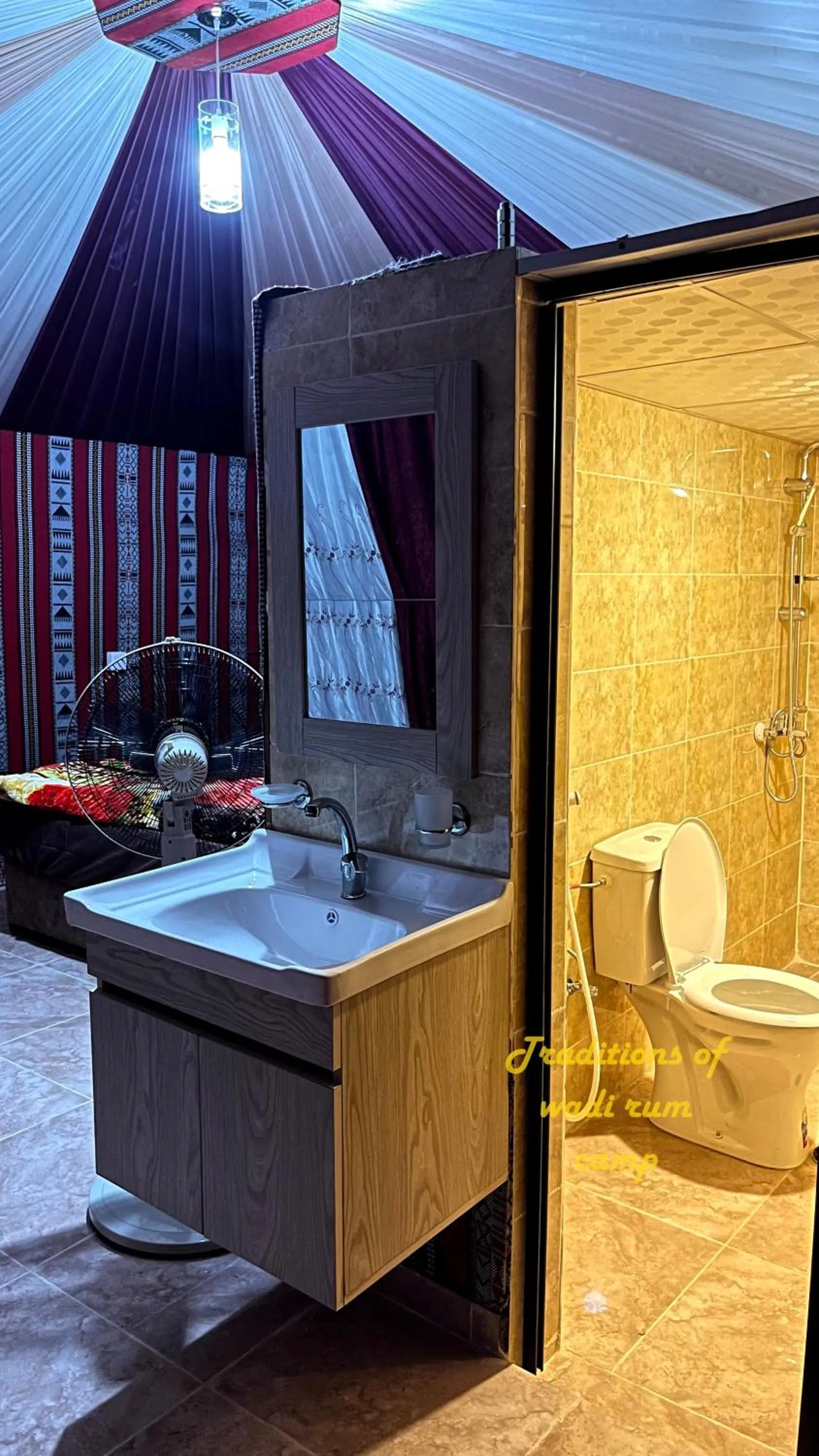 Bathroom in Traditions of Wadi Rum camp & jeep tour