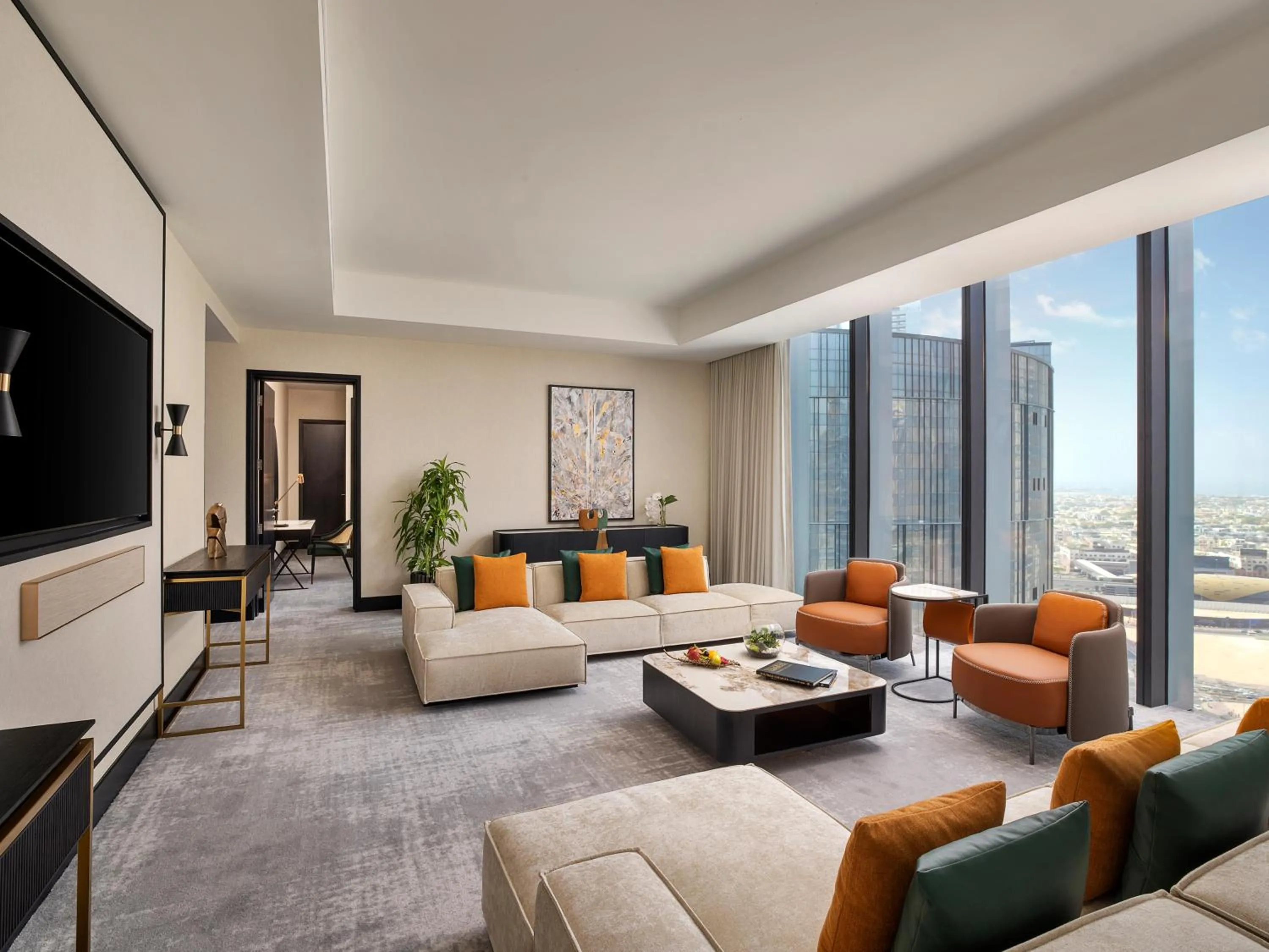 Living room in Anantara Downtown Dubai