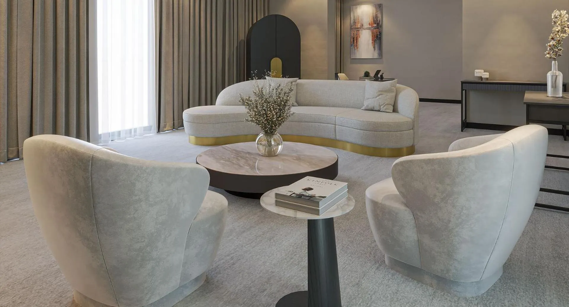 Seating area in Anantara Downtown Dubai