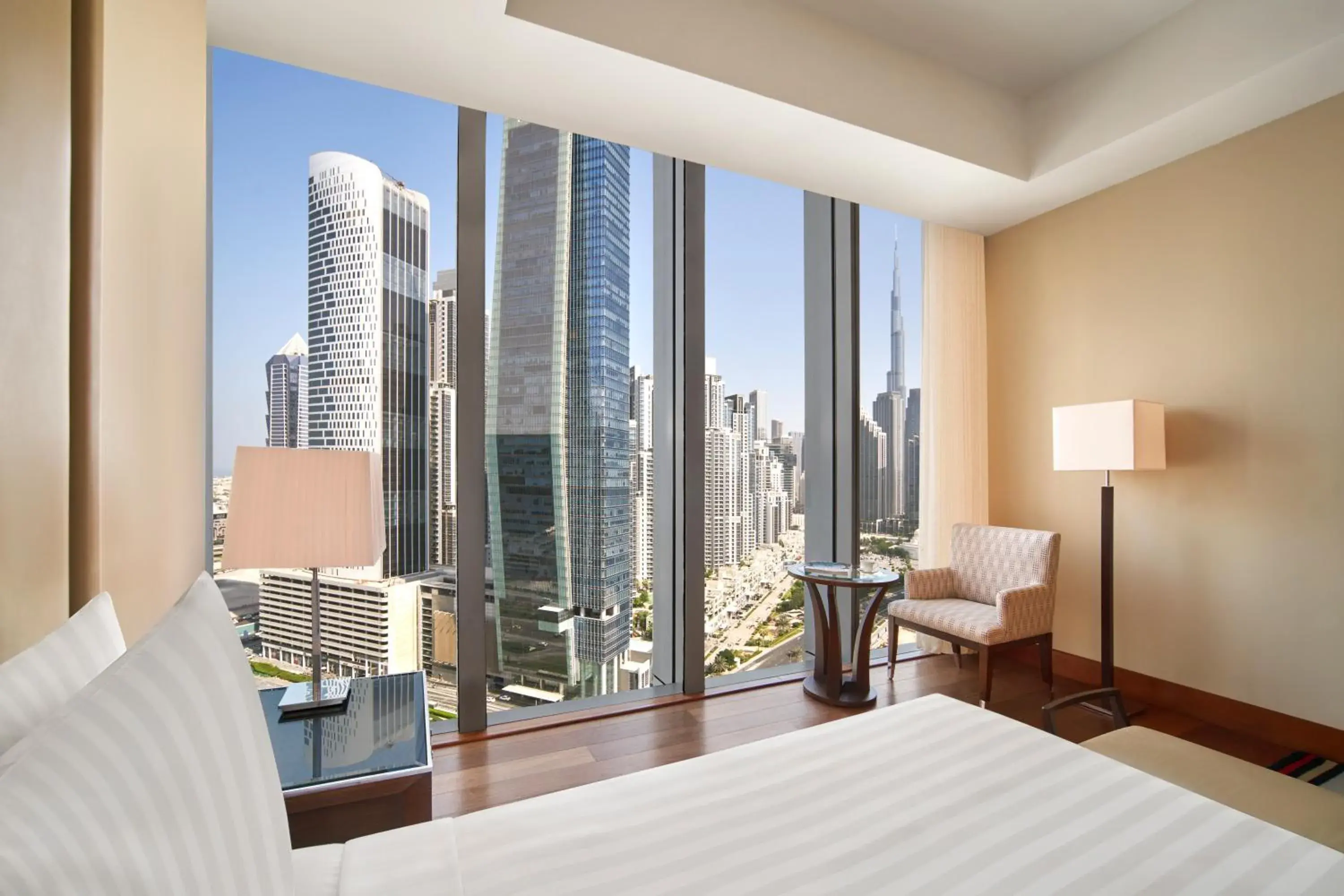 View (from property/room), Bed in Anantara Downtown Dubai View (from property/room), Bed in Anantara Downtown Dubai