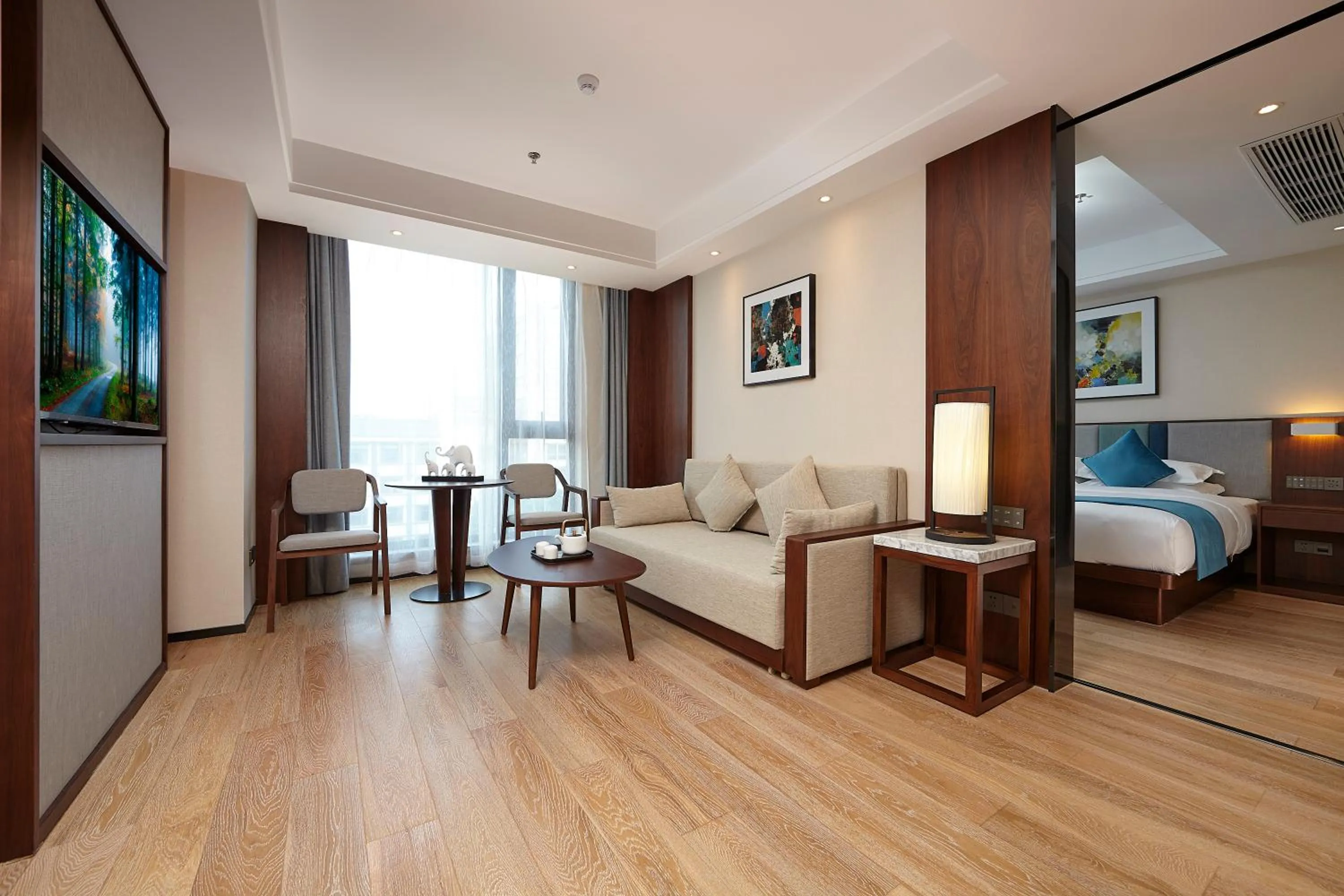 Seating area in SSAW Boutique Hotel Yangzhou