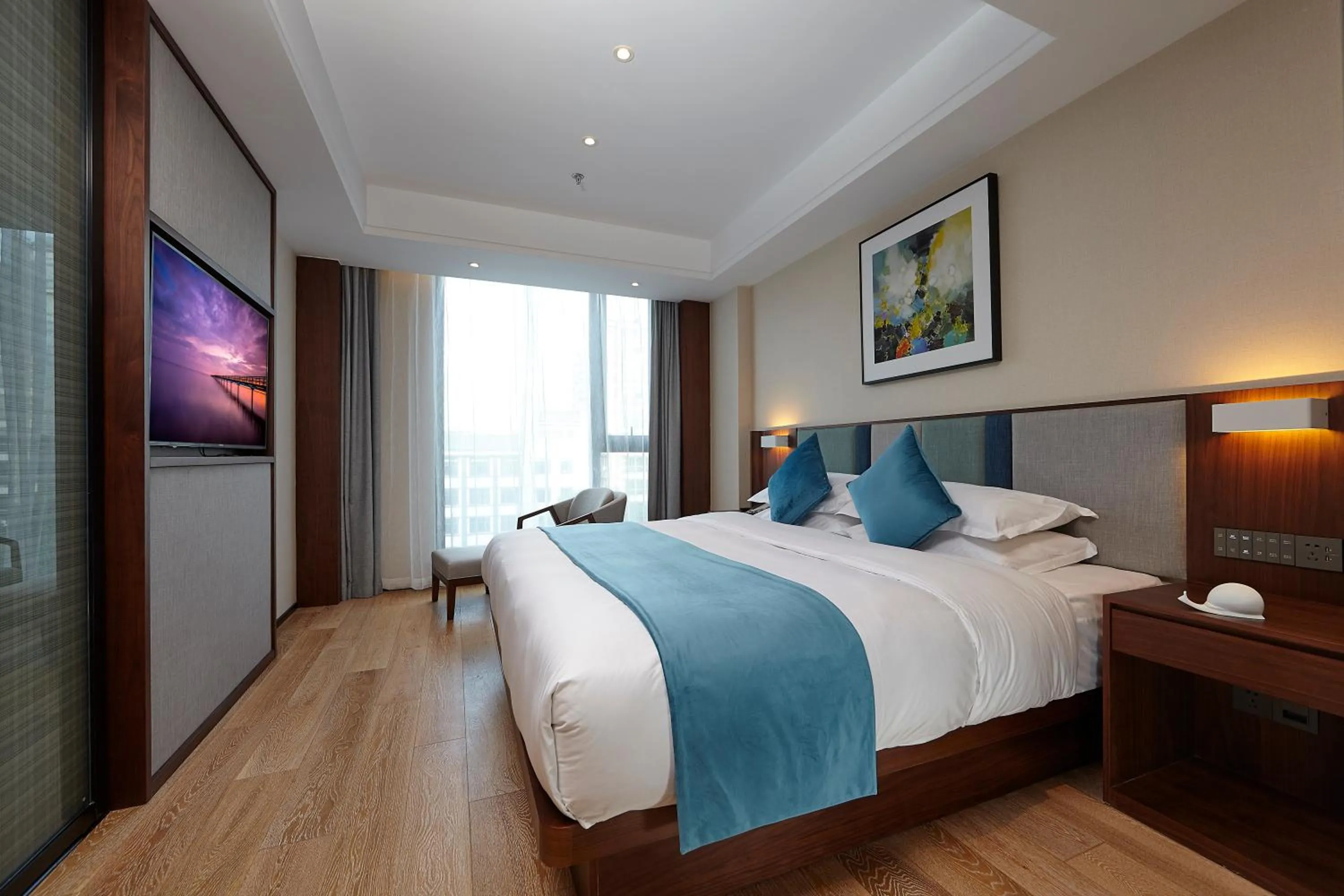 Bed in SSAW Boutique Hotel Yangzhou