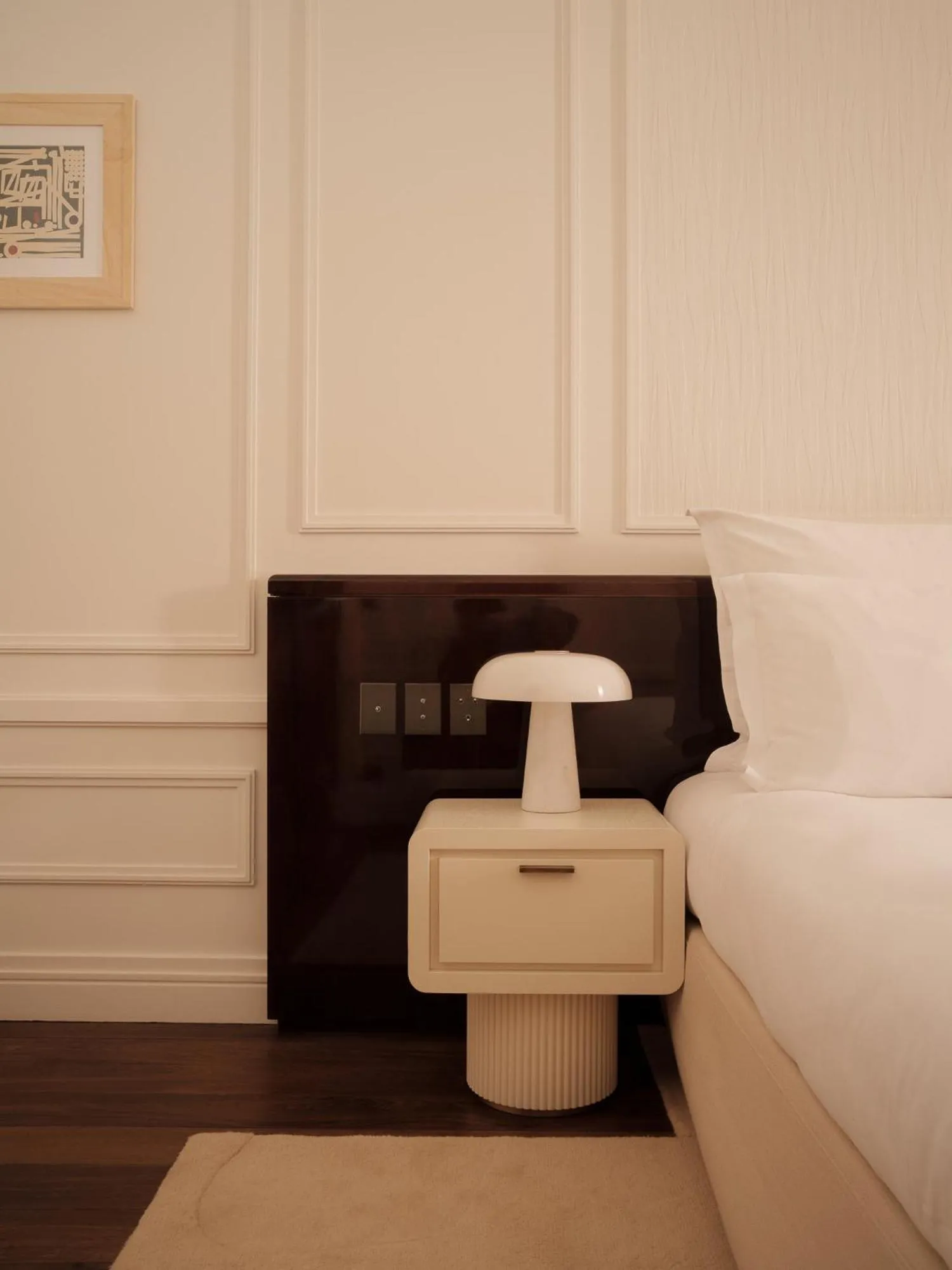 Decorative detail, Bed in Maison Delano Paris