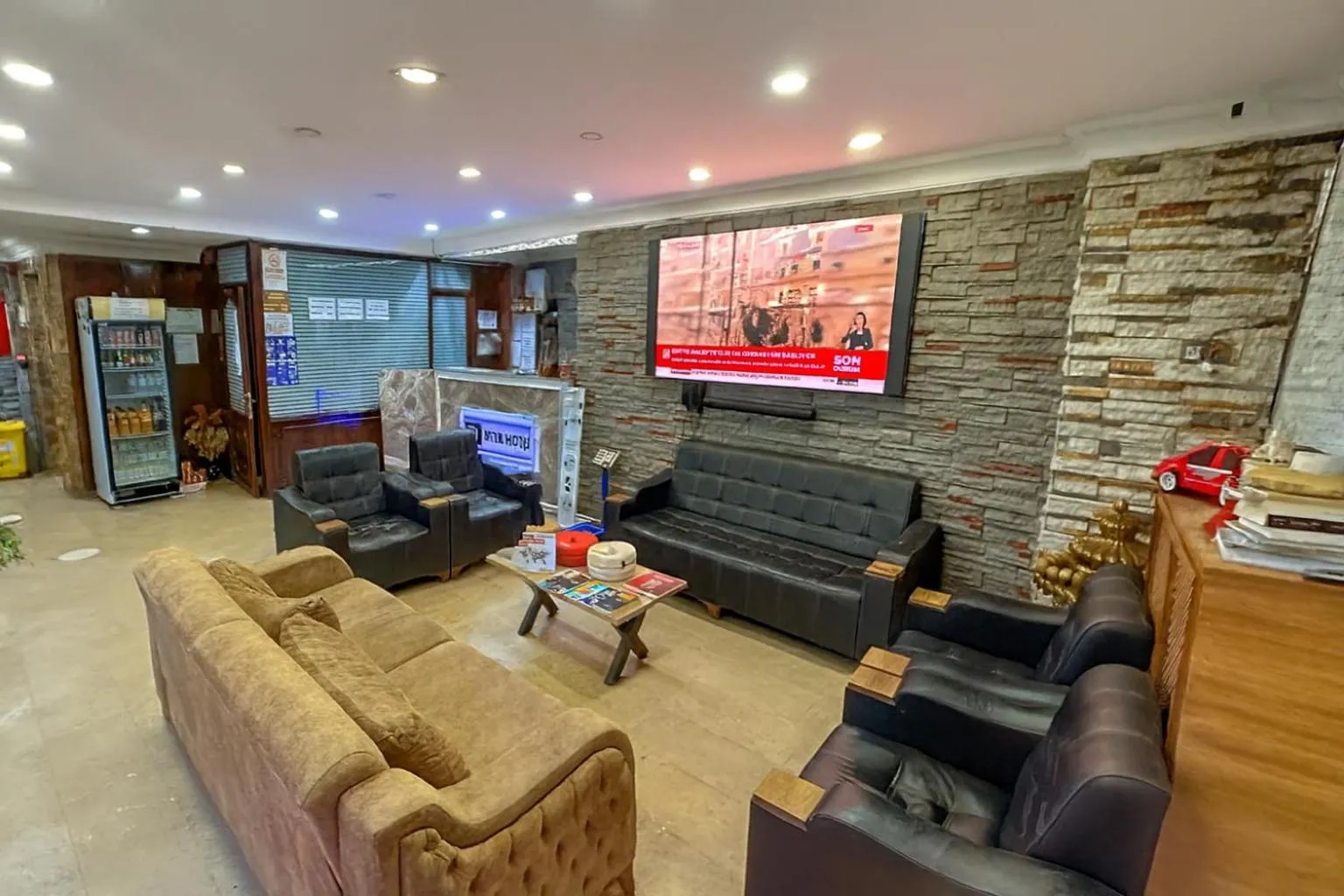 Communal lounge/ TV room in Biter Hotel