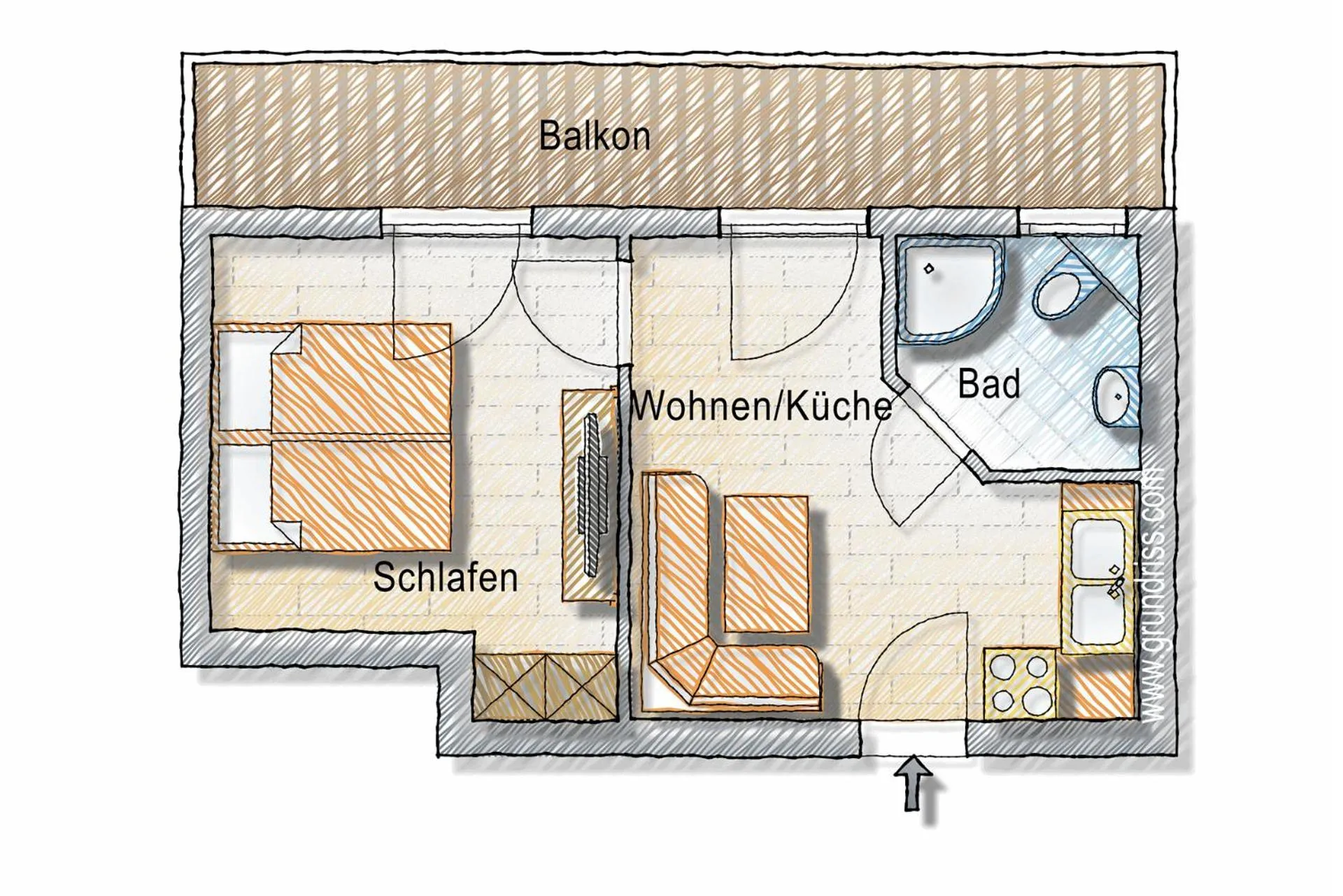 Floor plan in Posers Bergwelt B&B