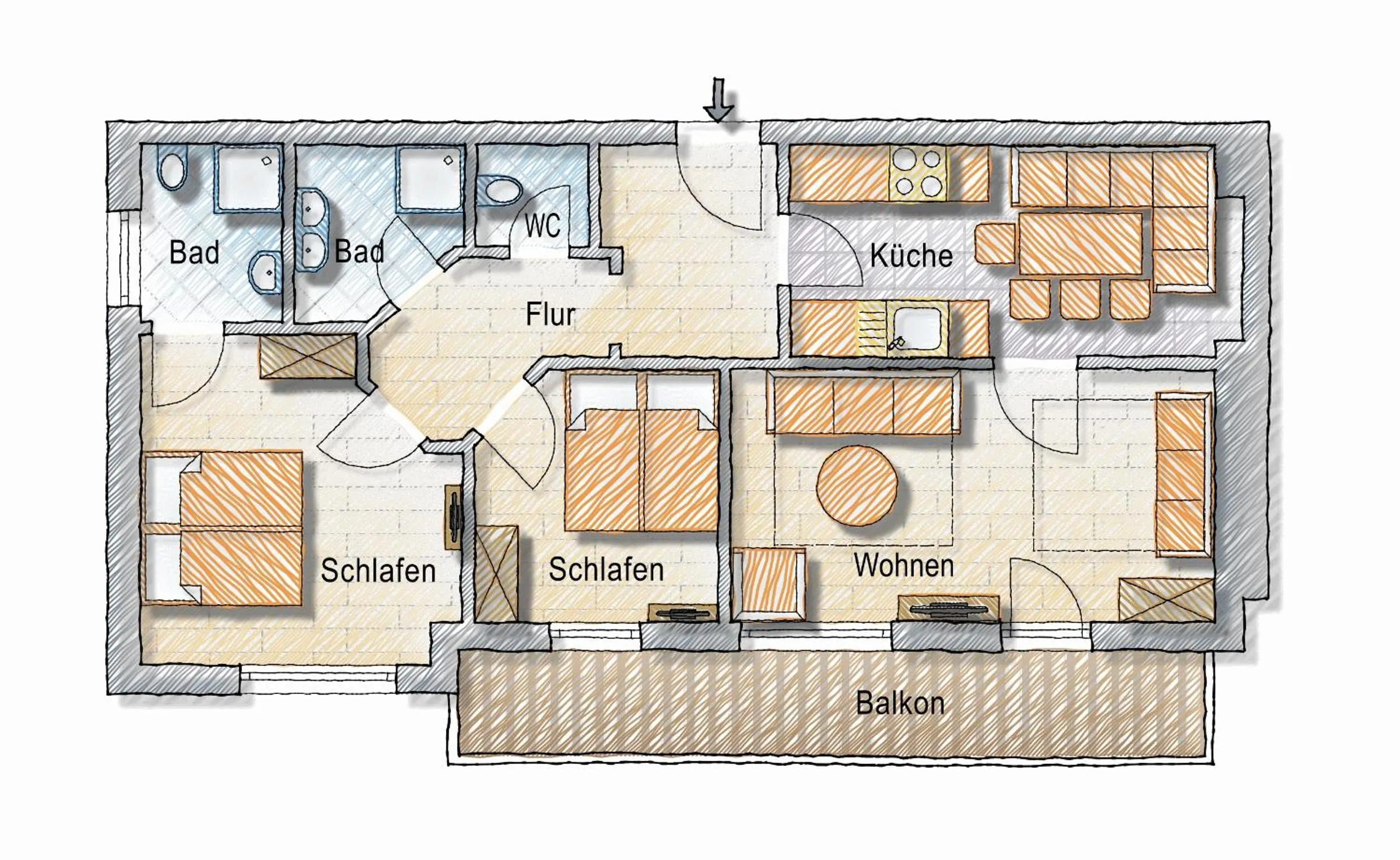 Floor plan in Posers Bergwelt B&B
