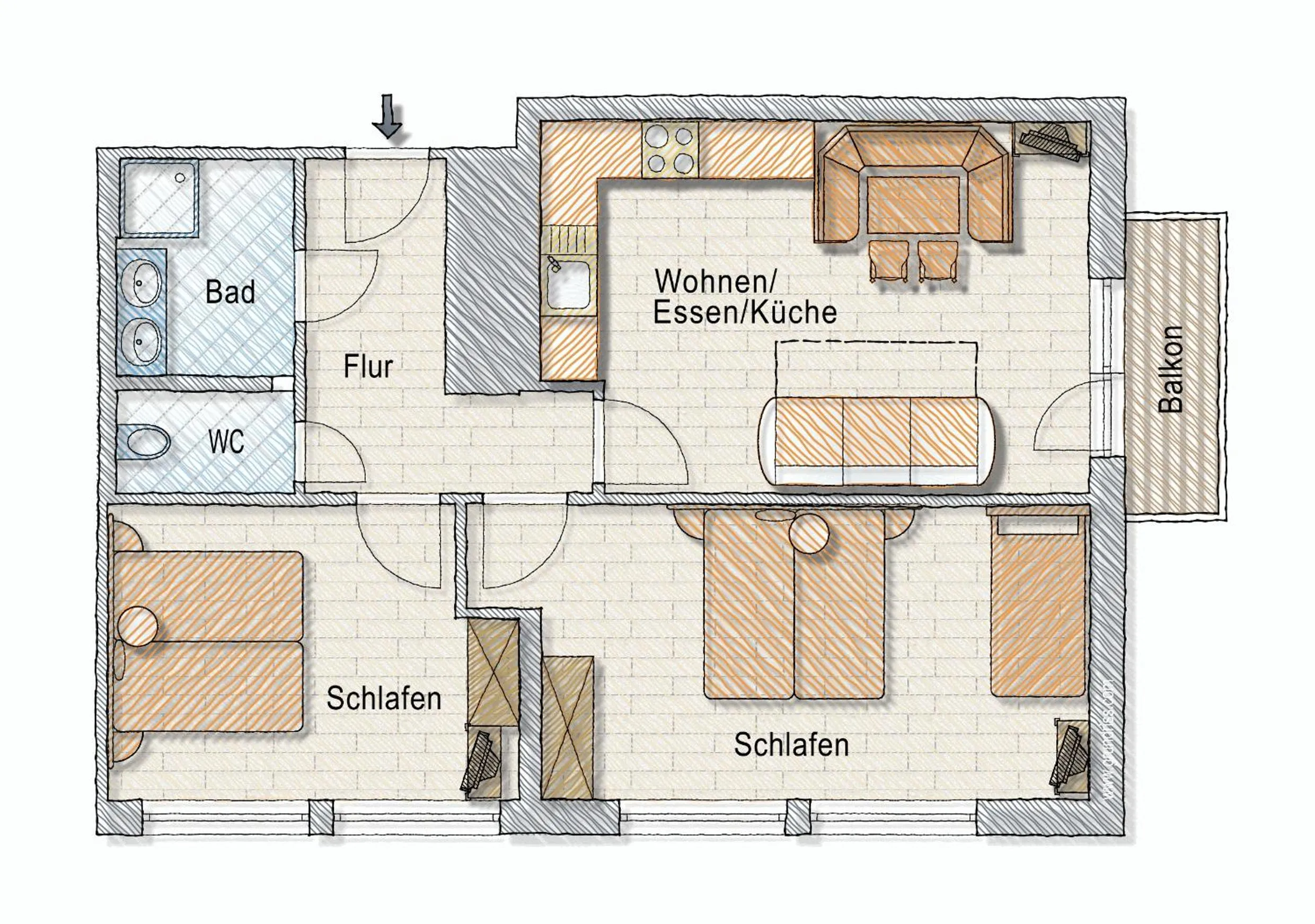 Floor plan in Posers Bergwelt B&B