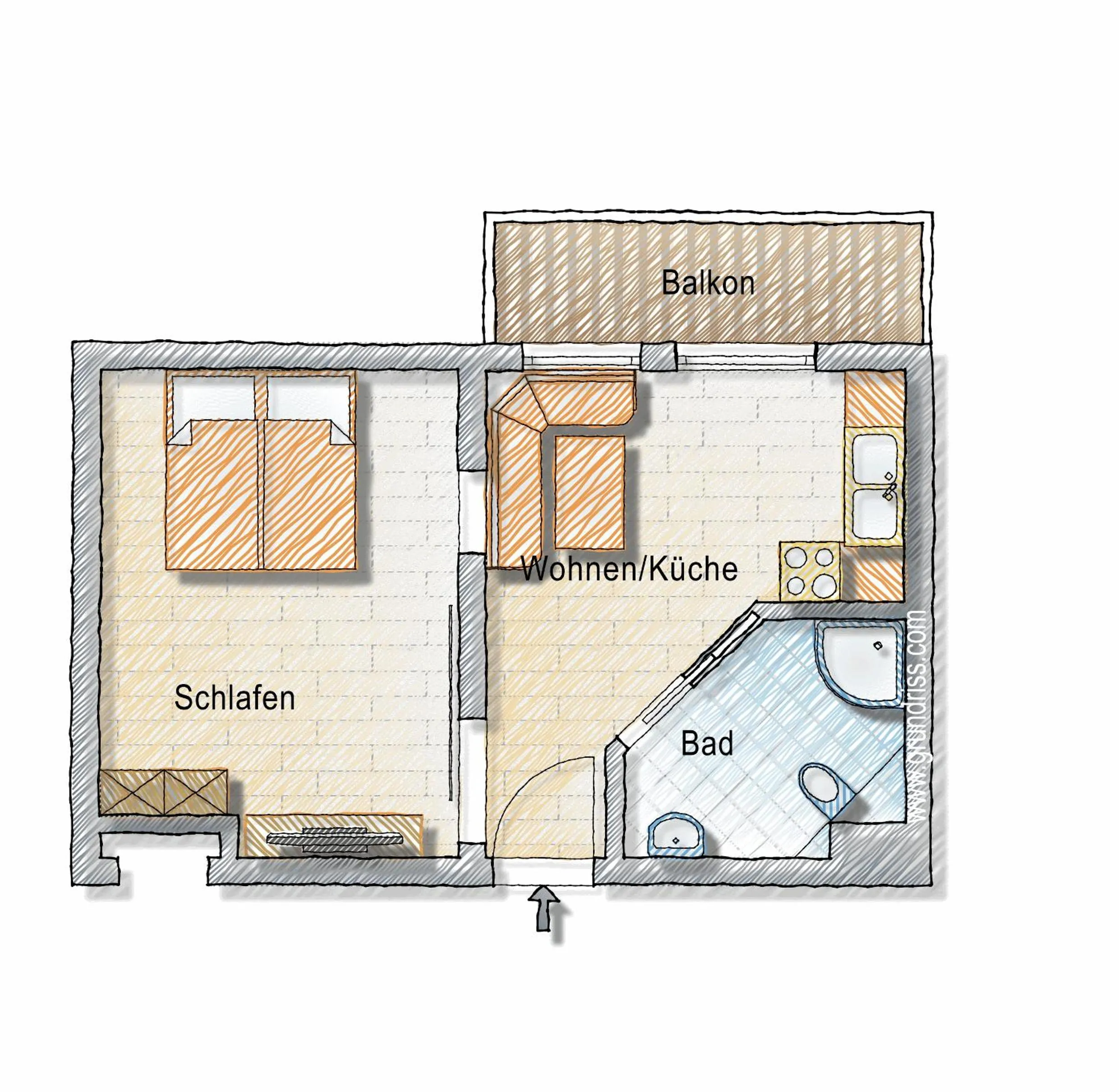 Floor plan in Posers Bergwelt B&B