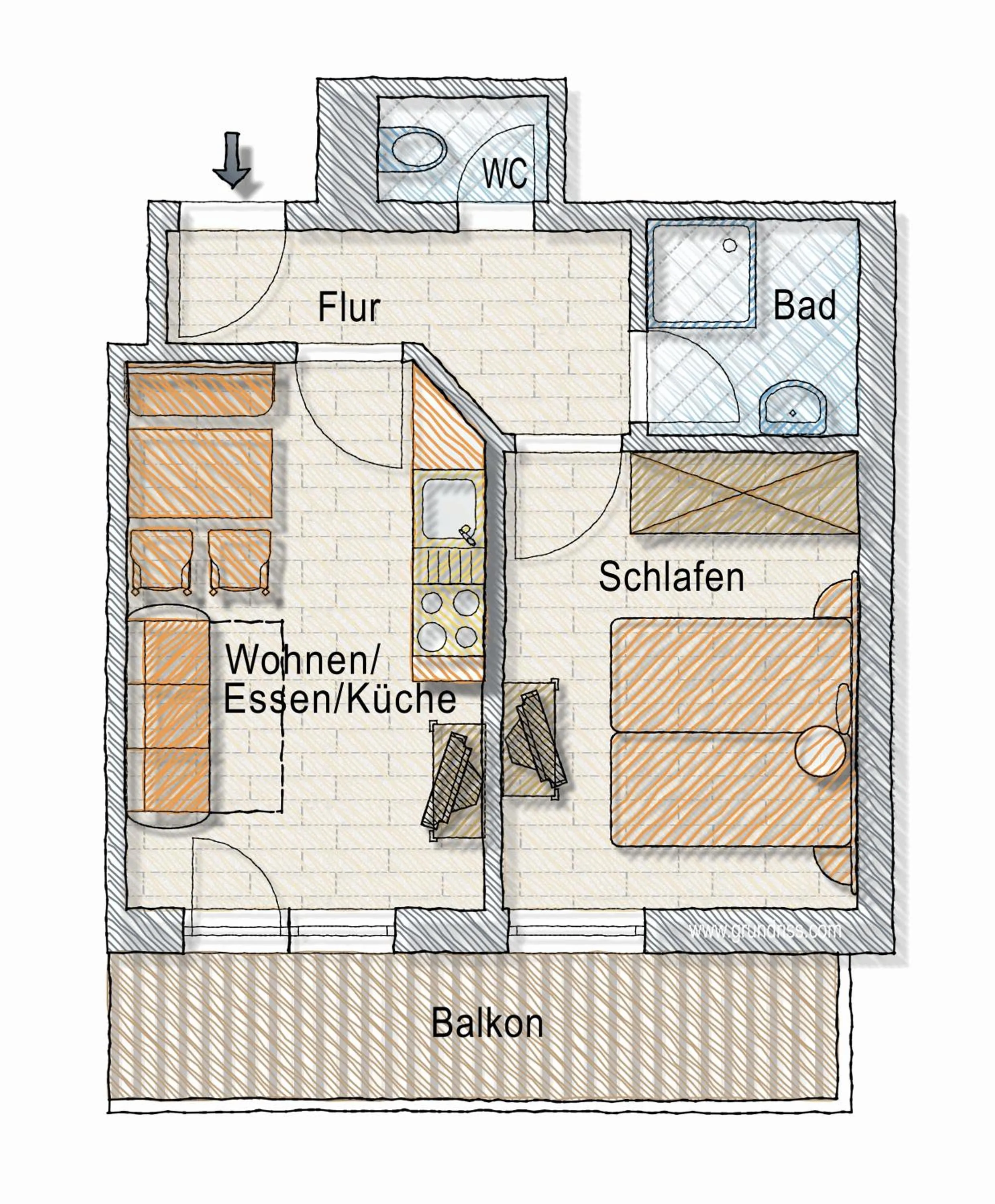 Floor plan in Posers Bergwelt B&B