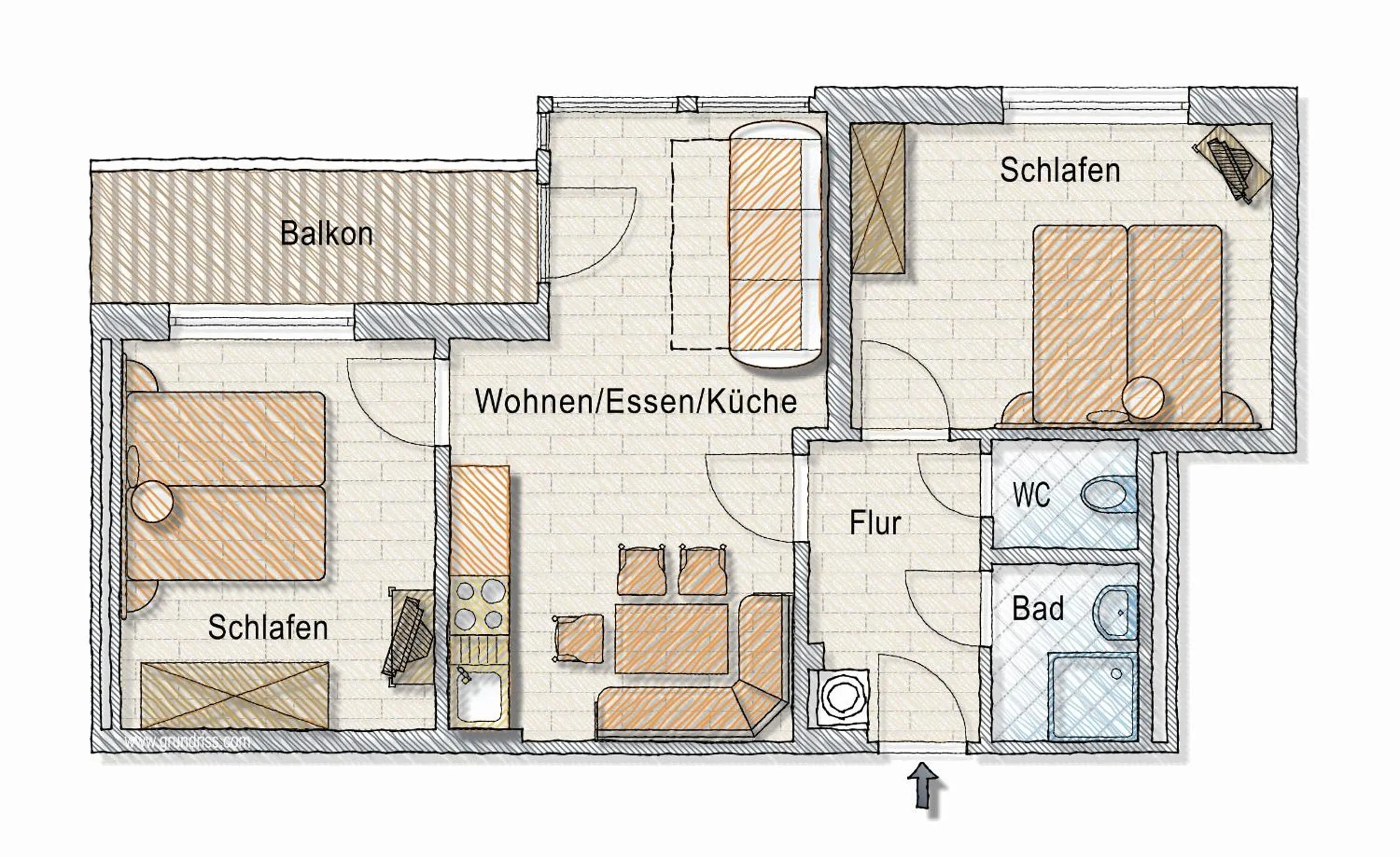 Floor plan in Posers Bergwelt B&B