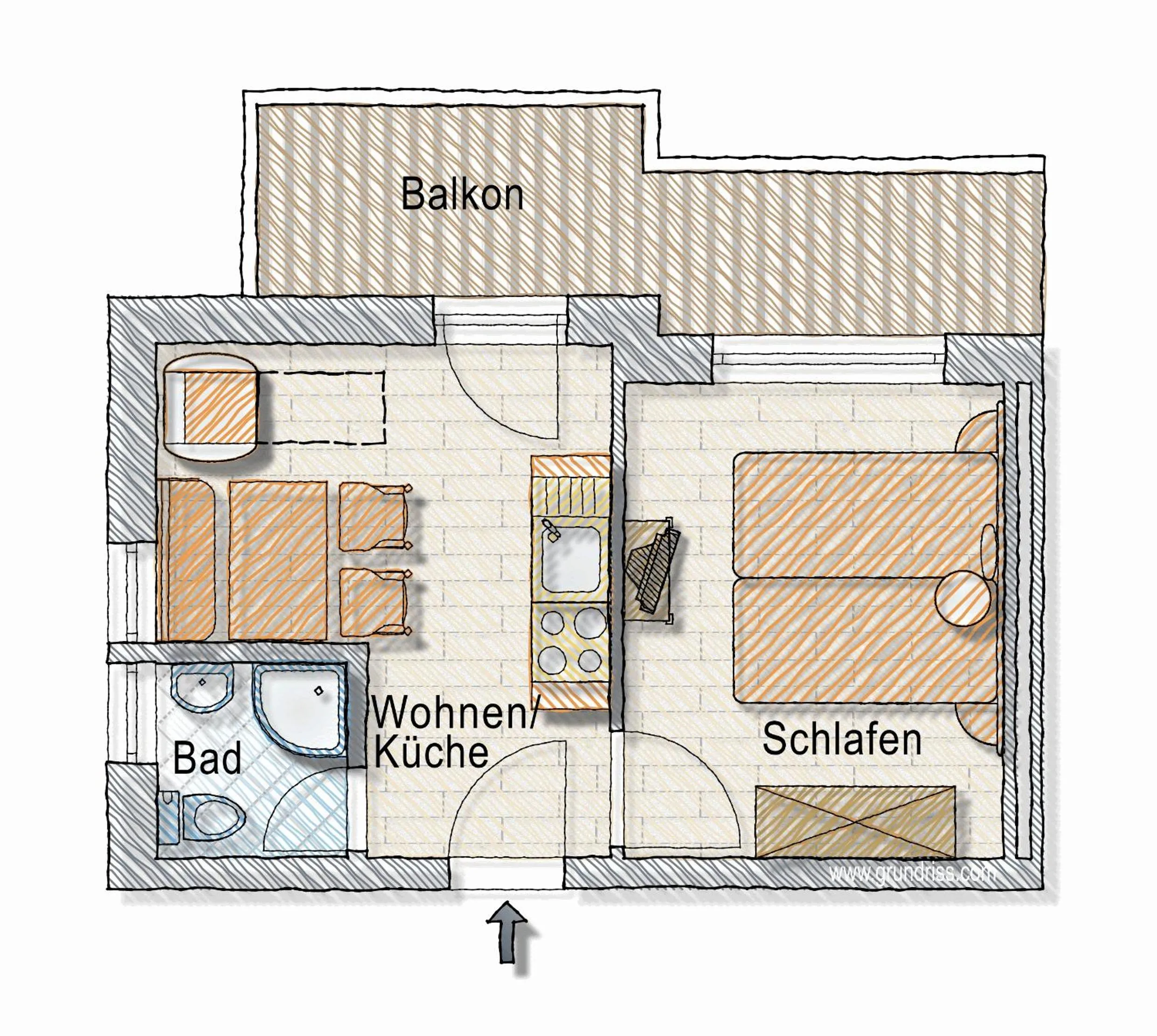 Floor plan in Posers Bergwelt B&B