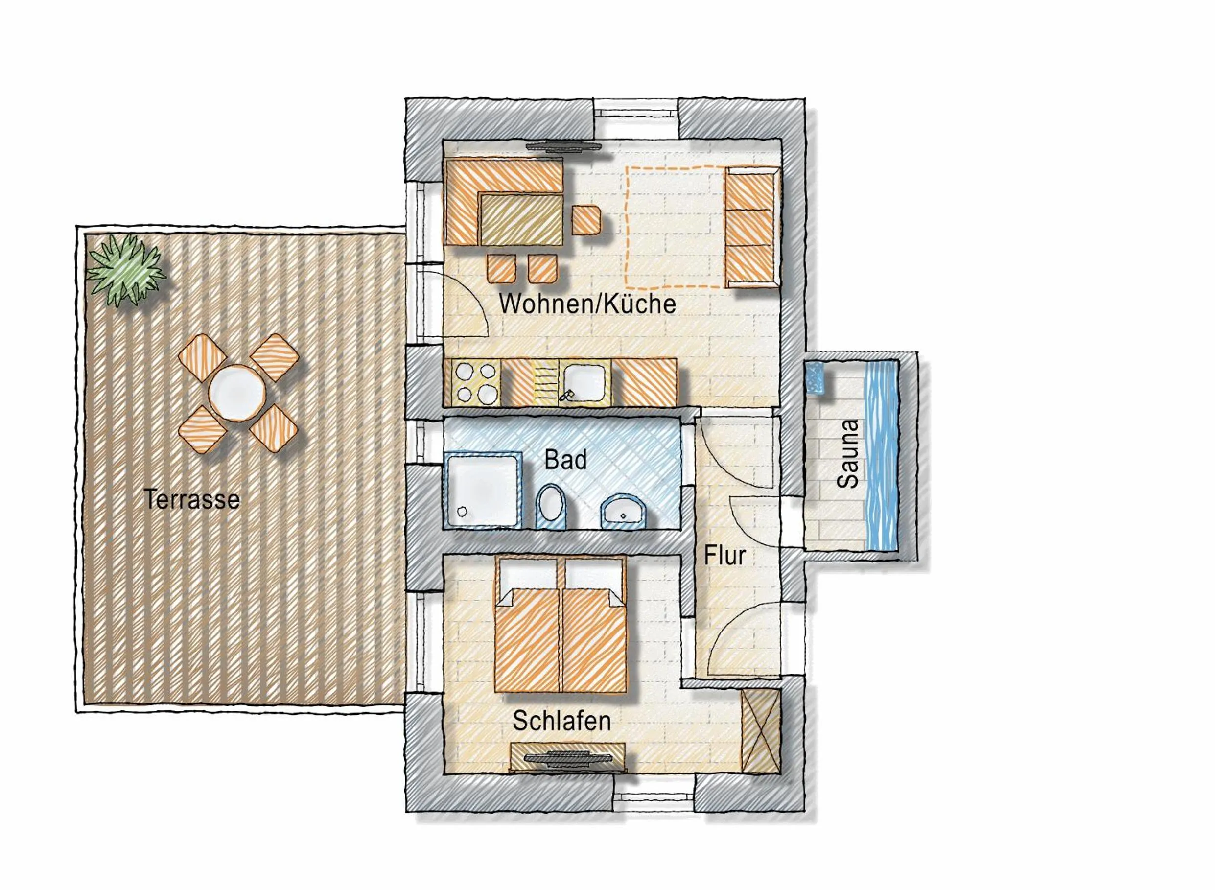 Floor plan in Posers Bergwelt B&B