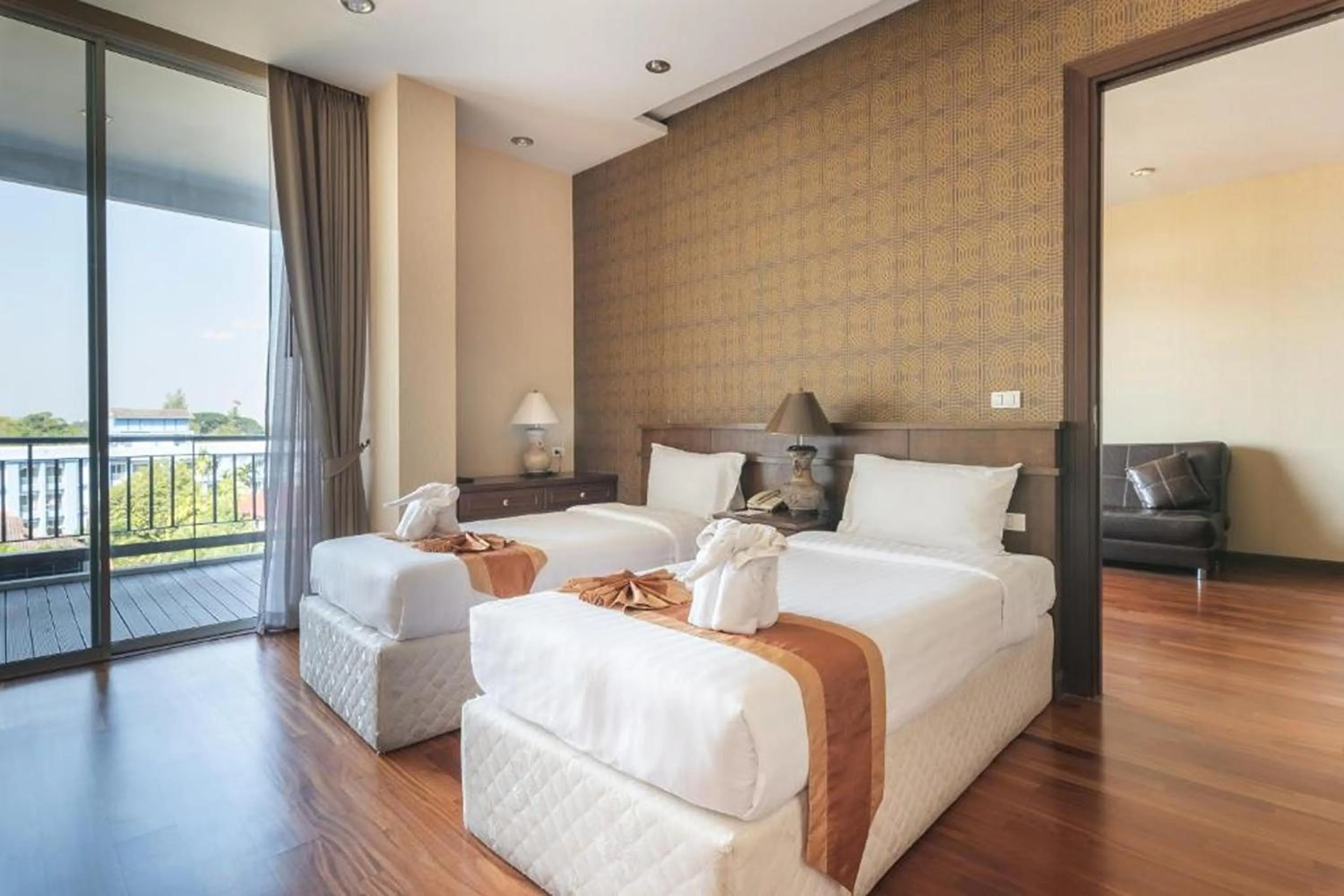 Bed in Khammon Lanna Resort Chiang Mai