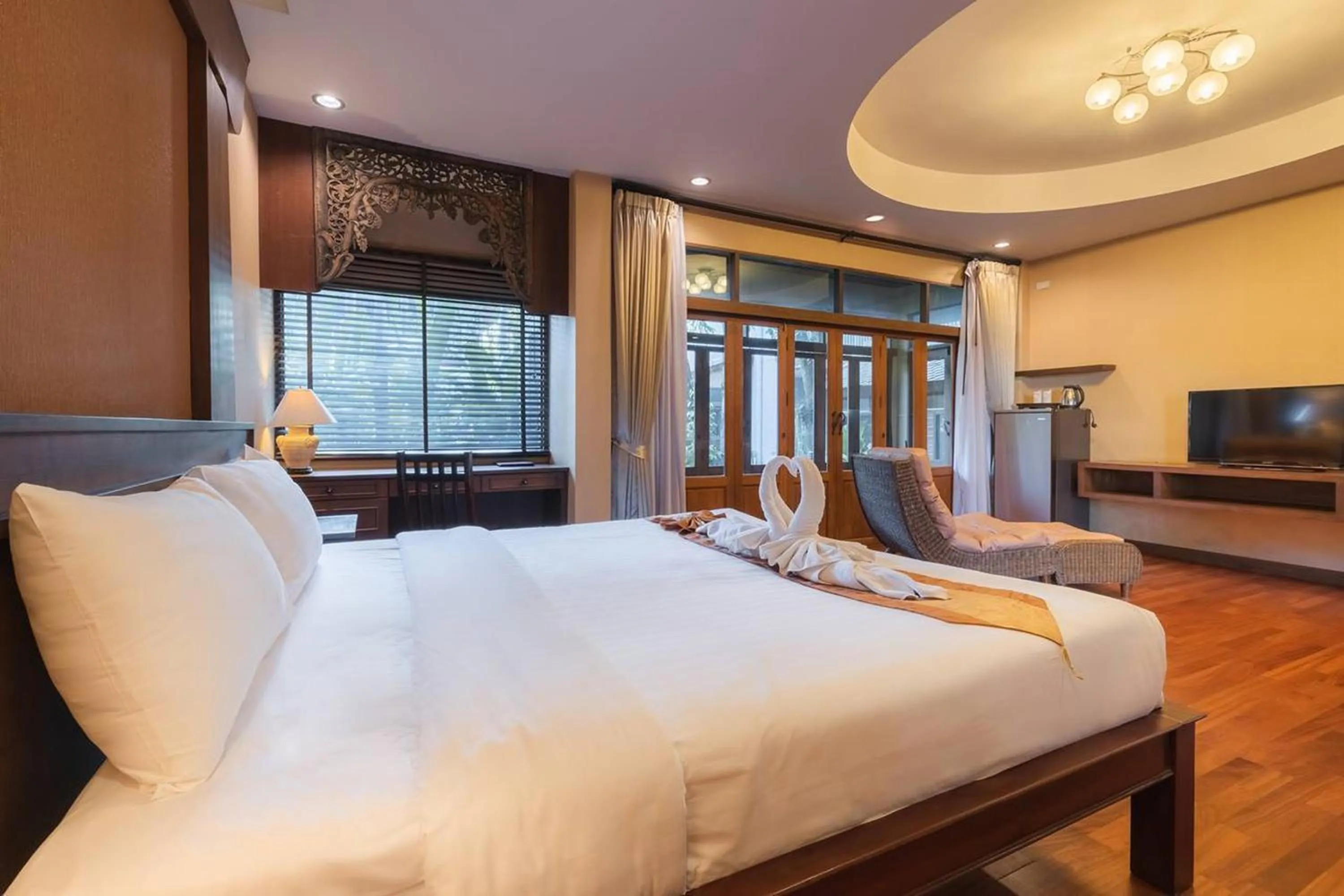 Bed in Khammon Lanna Resort Chiang Mai