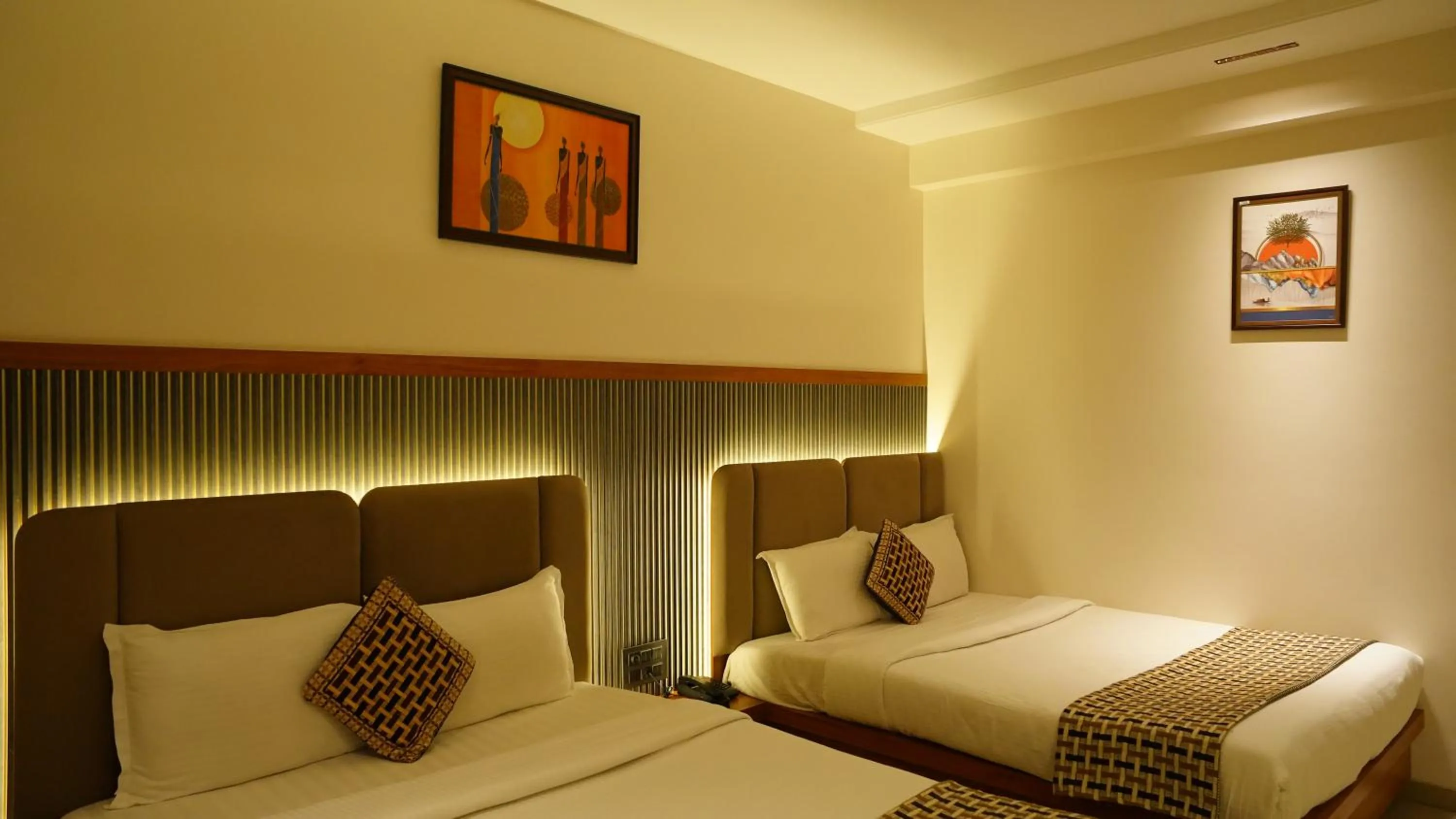 Bed in Hotel Ganpati Palace Shirdi Newly Renovated