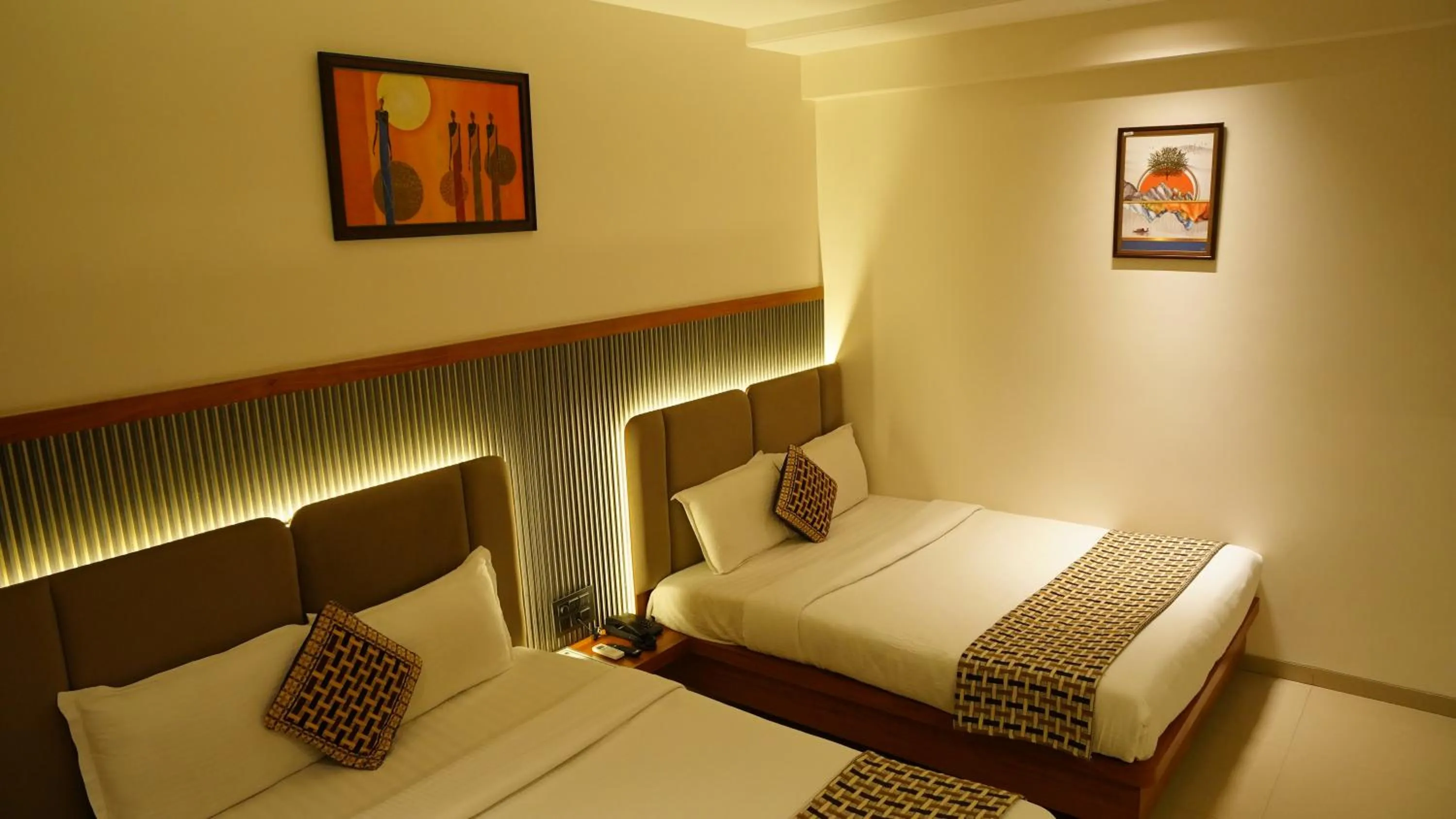 Bed in Hotel Ganpati Palace Shirdi Newly Renovated