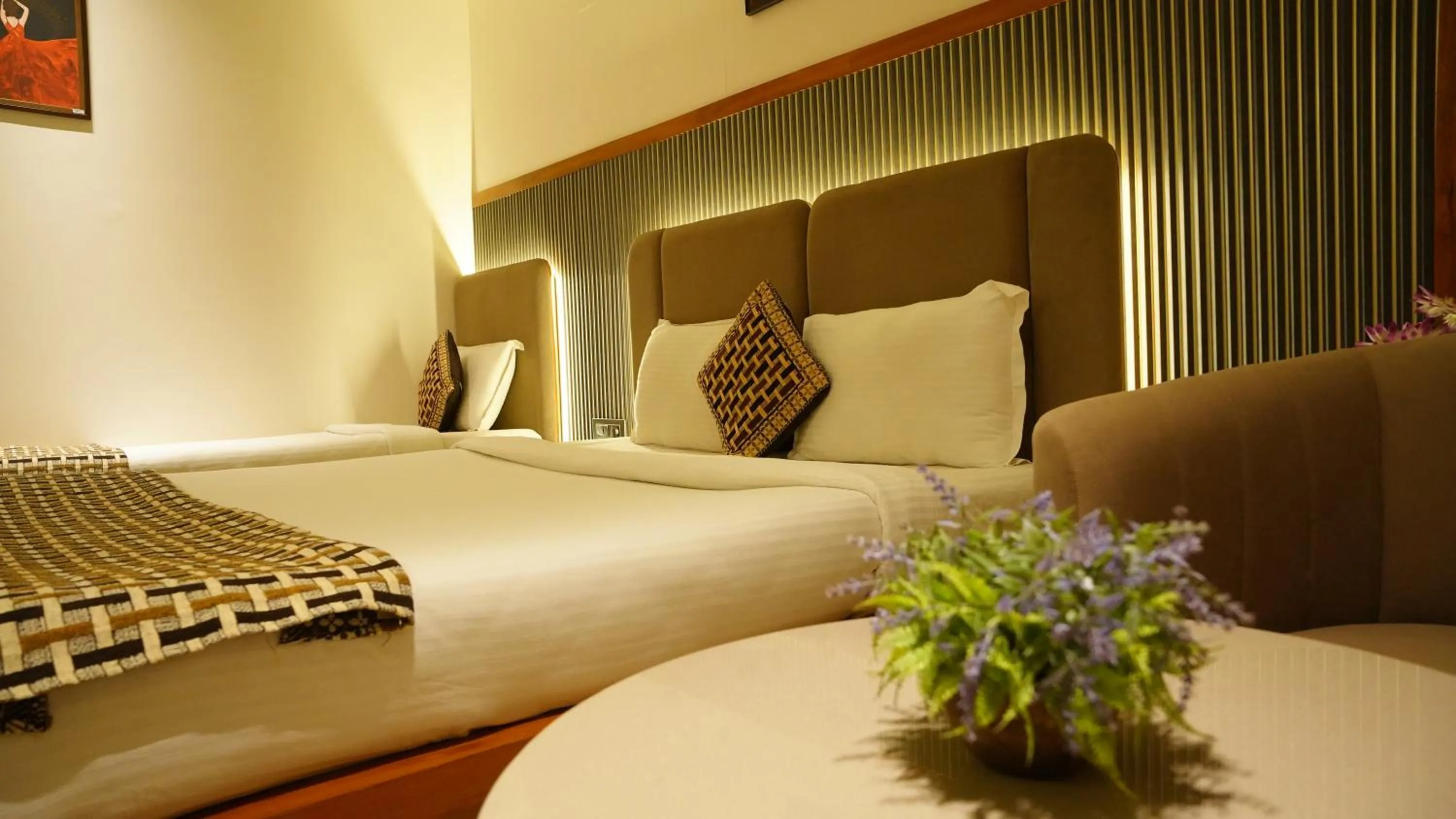 Bed in Hotel Ganpati Palace Shirdi Newly Renovated