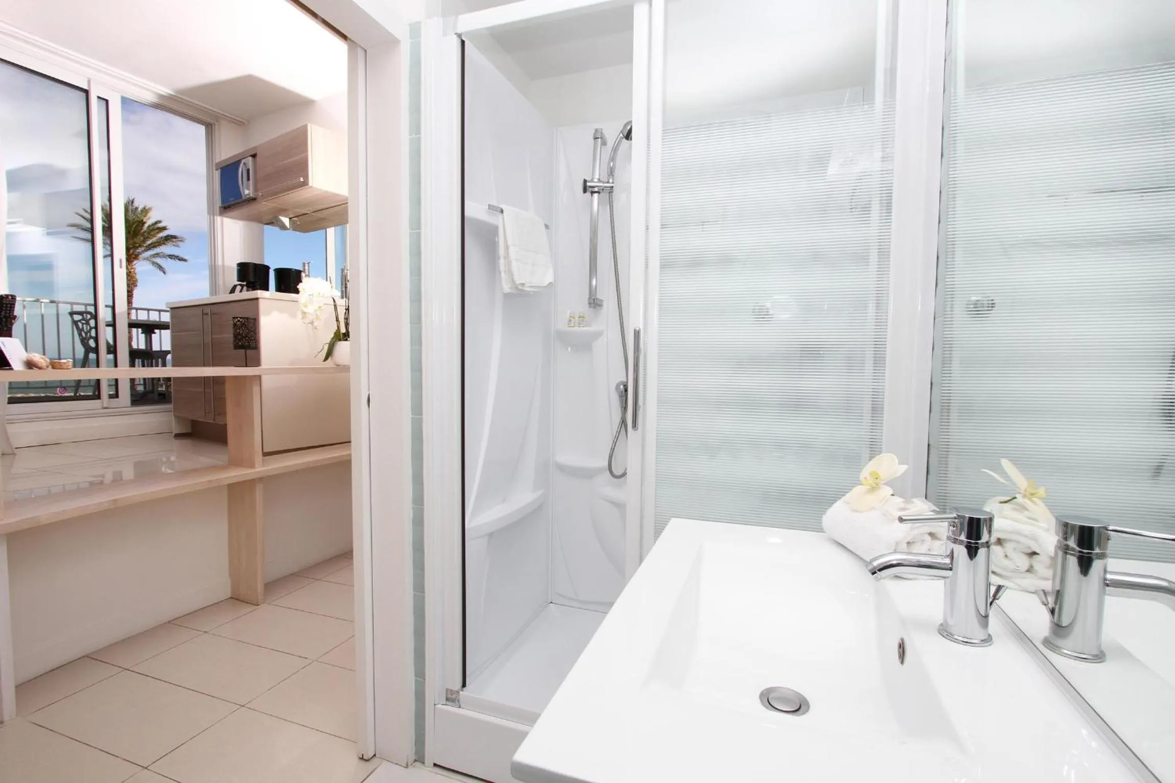 Bathroom in Bleu Mer Duplex & Suites