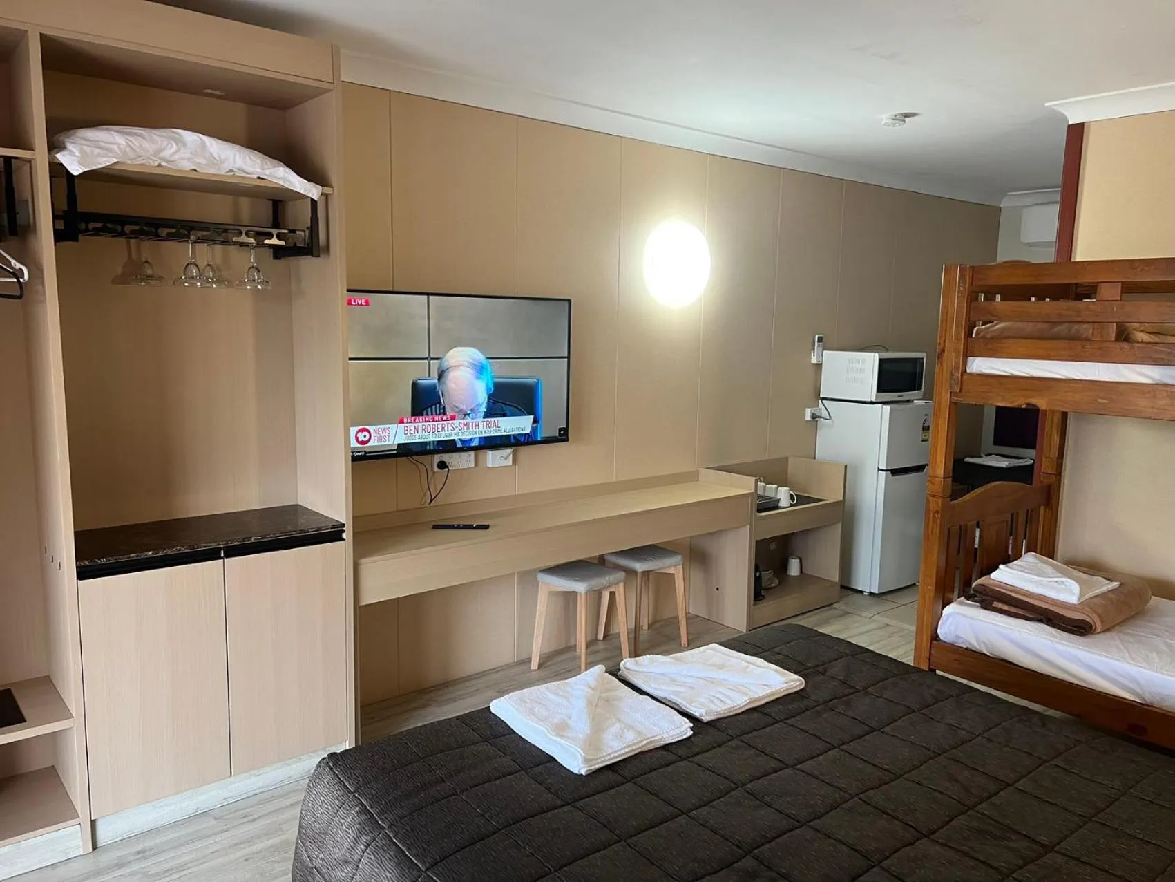 Bed in Central Jetty Motel