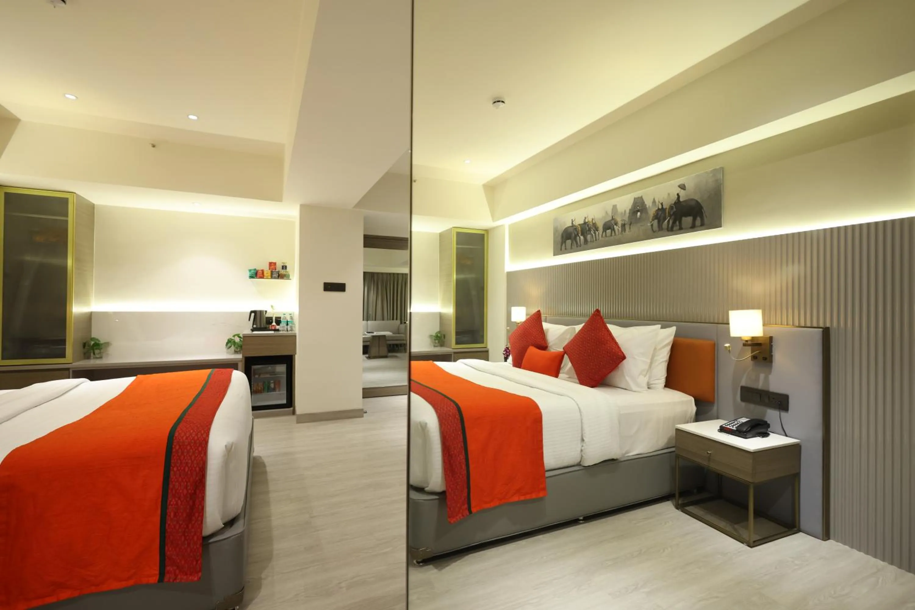 Bed in MARIGOLD-Newly Renovated Hotel