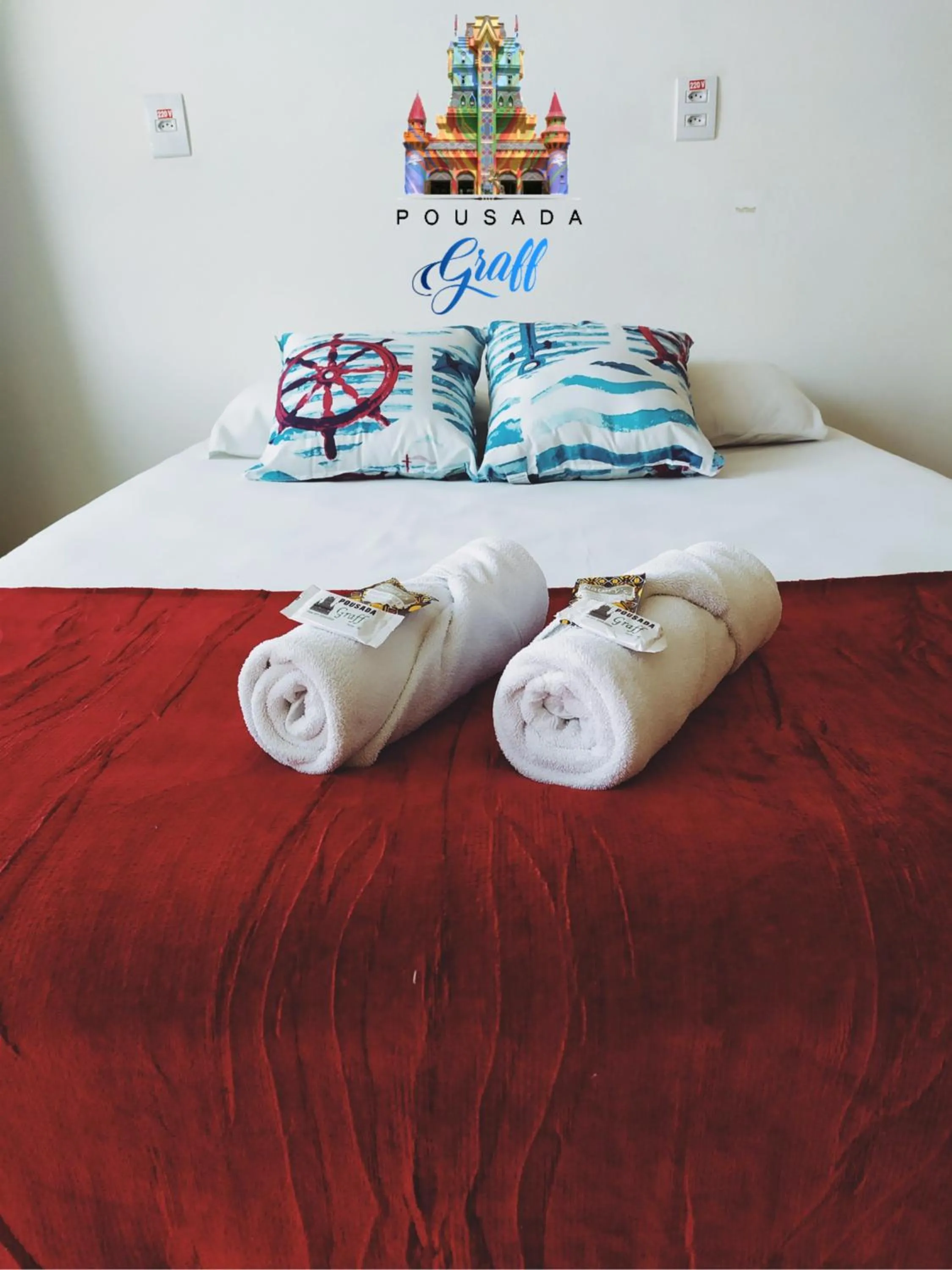 Bed in Pousada Graff