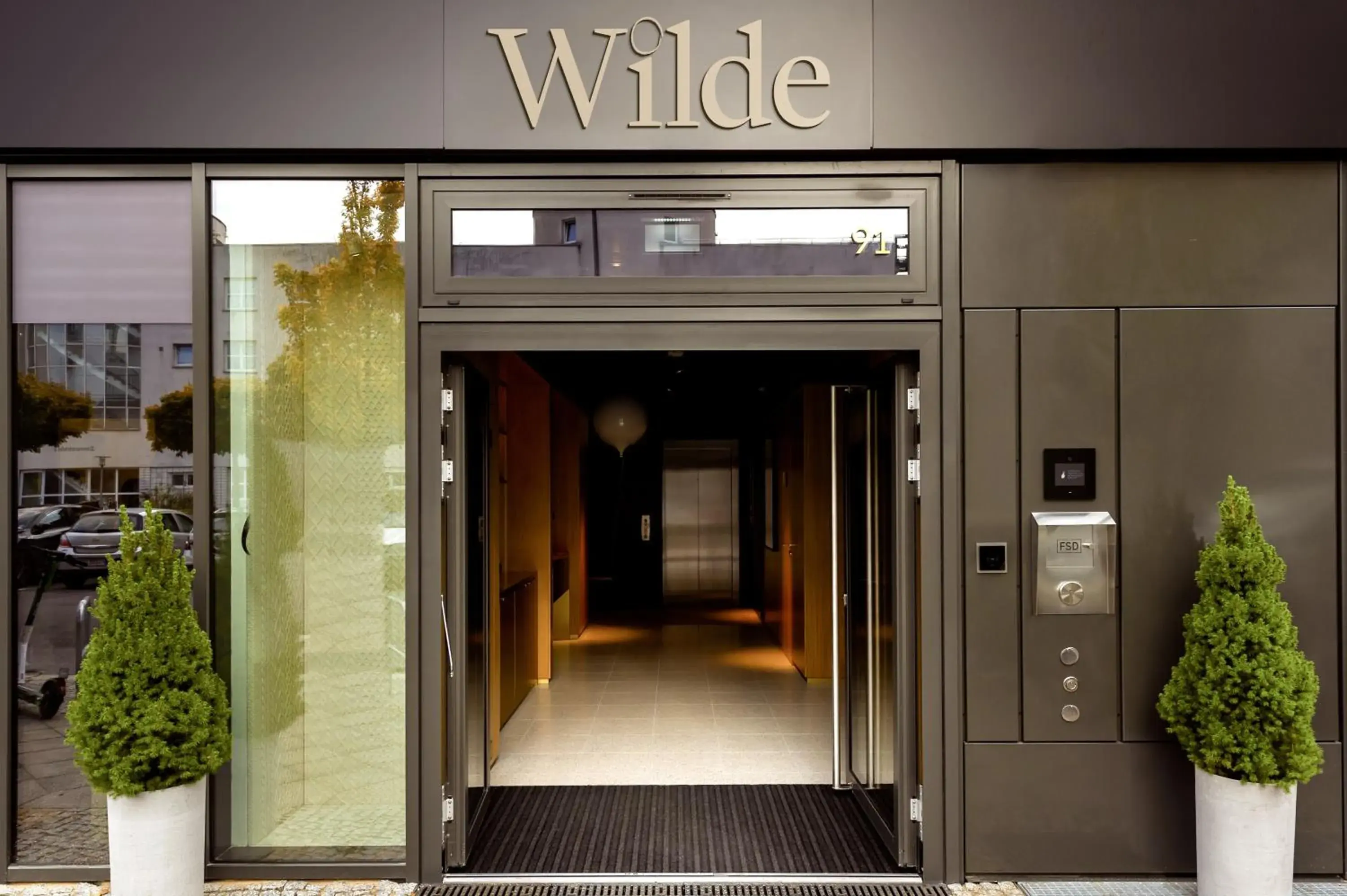 Facade/entrance in Wilde Aparthotels Berlin, Checkpoint Charlie Facade/entrance in Wilde Aparthotels Berlin, Checkpoint Charlie