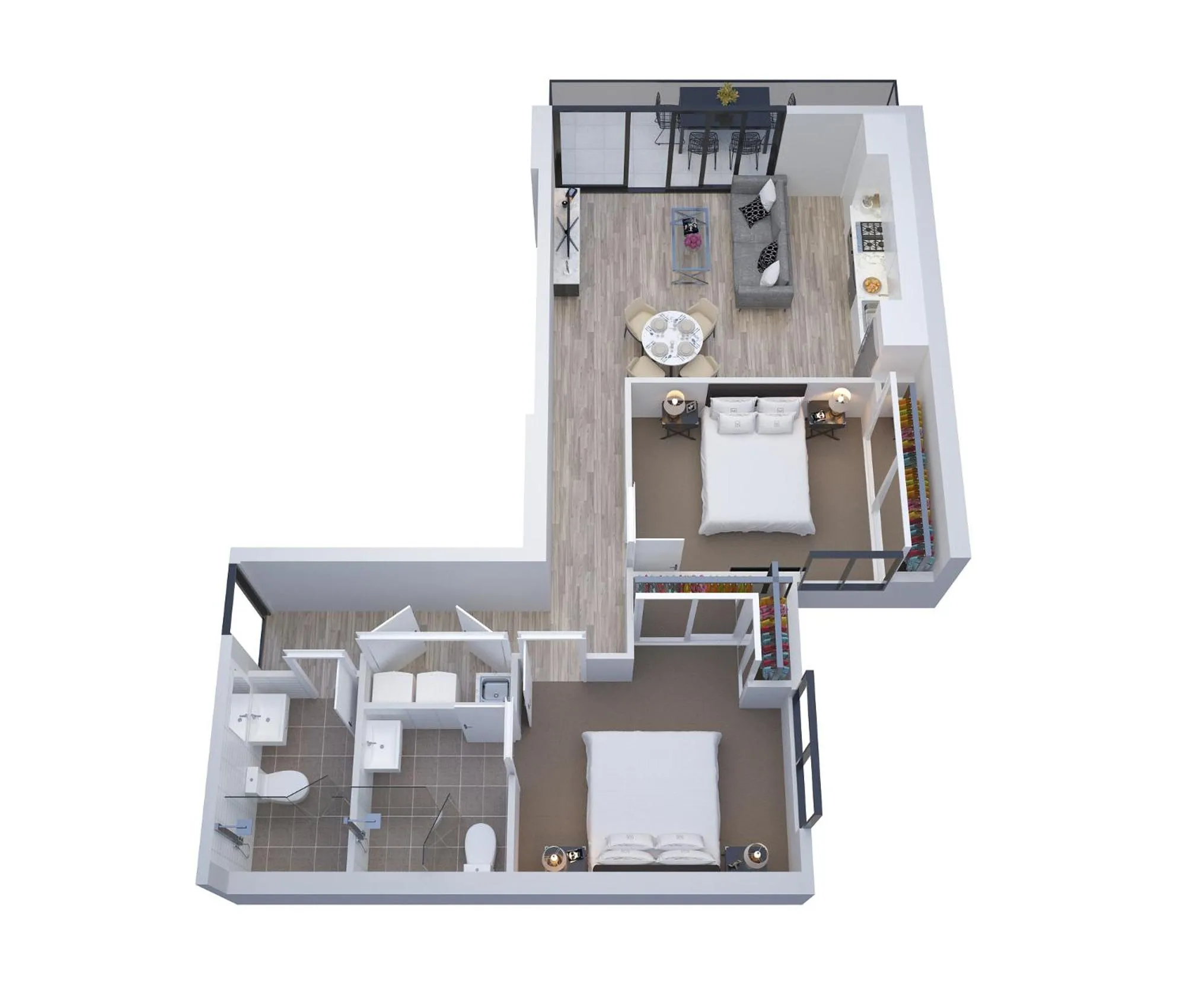 Floor plan in Manhattan Apartments - Glen Iris