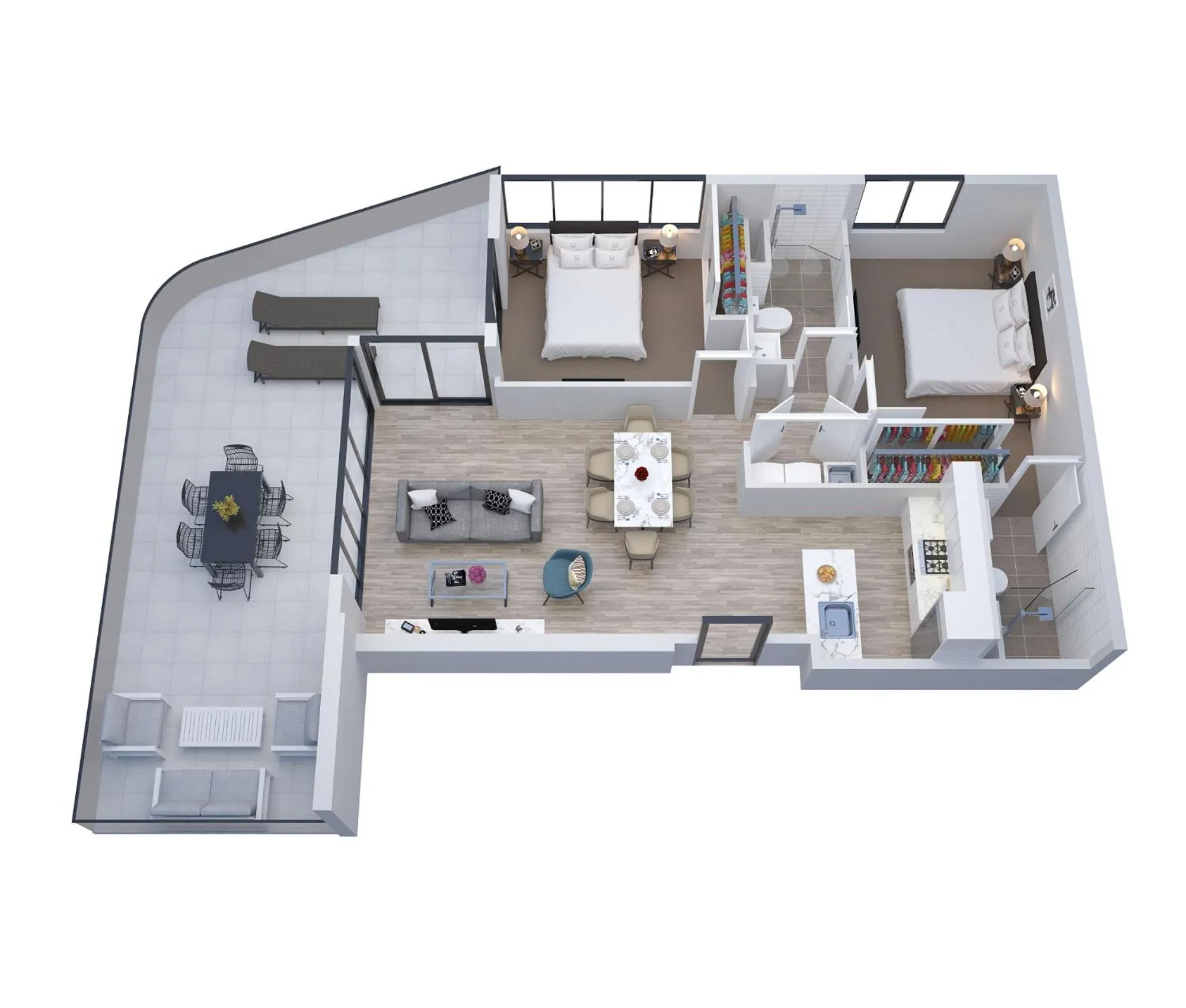 Floor plan in Manhattan Apartments - Glen Iris