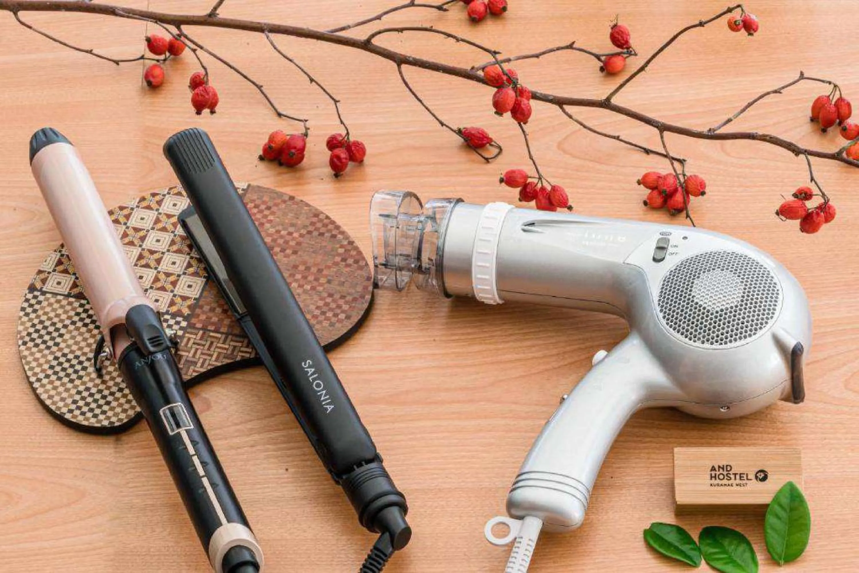 hair dryier in &AND HOSTEL KURAMAE west