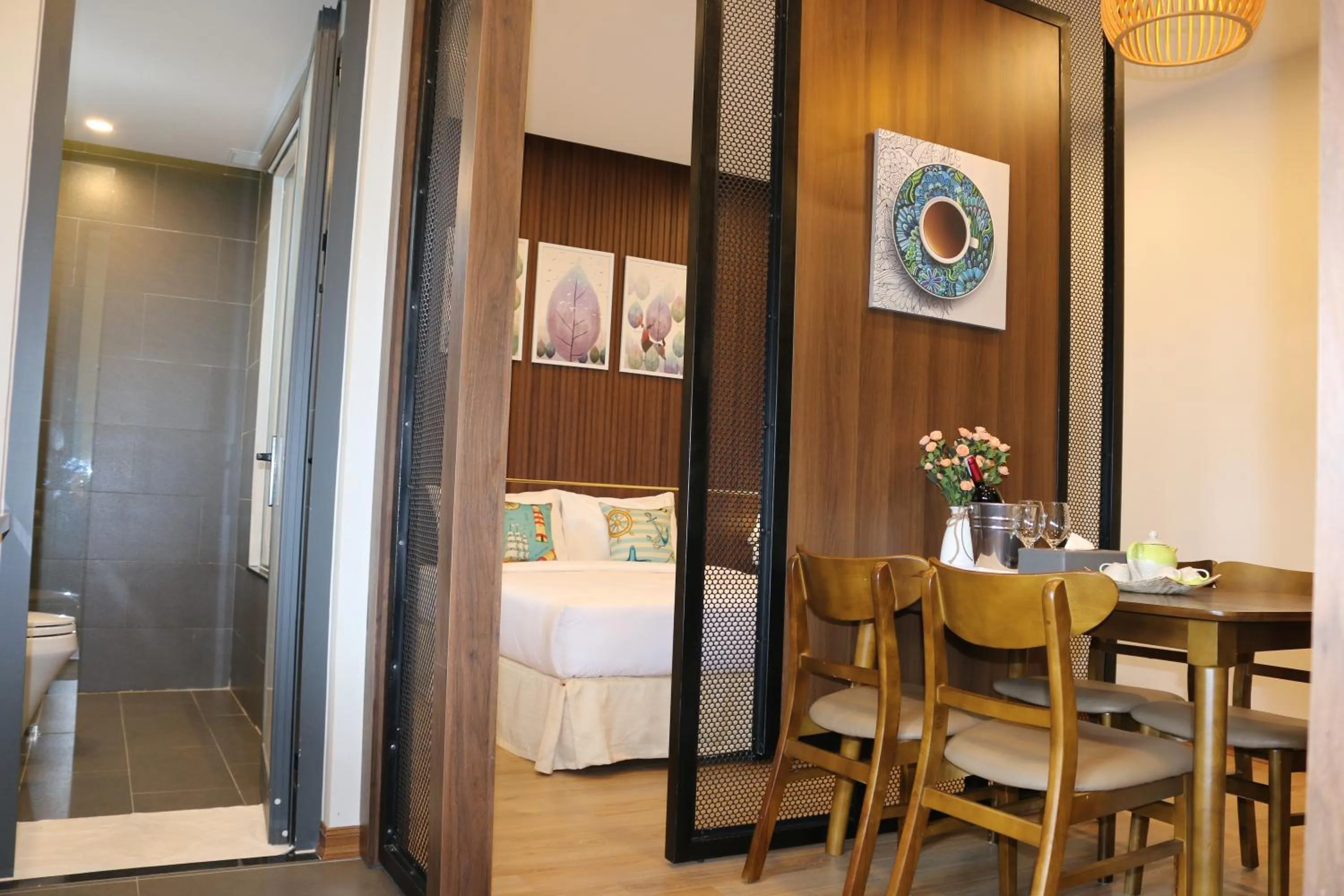 Bathroom, Bed in The Fish Village Villa