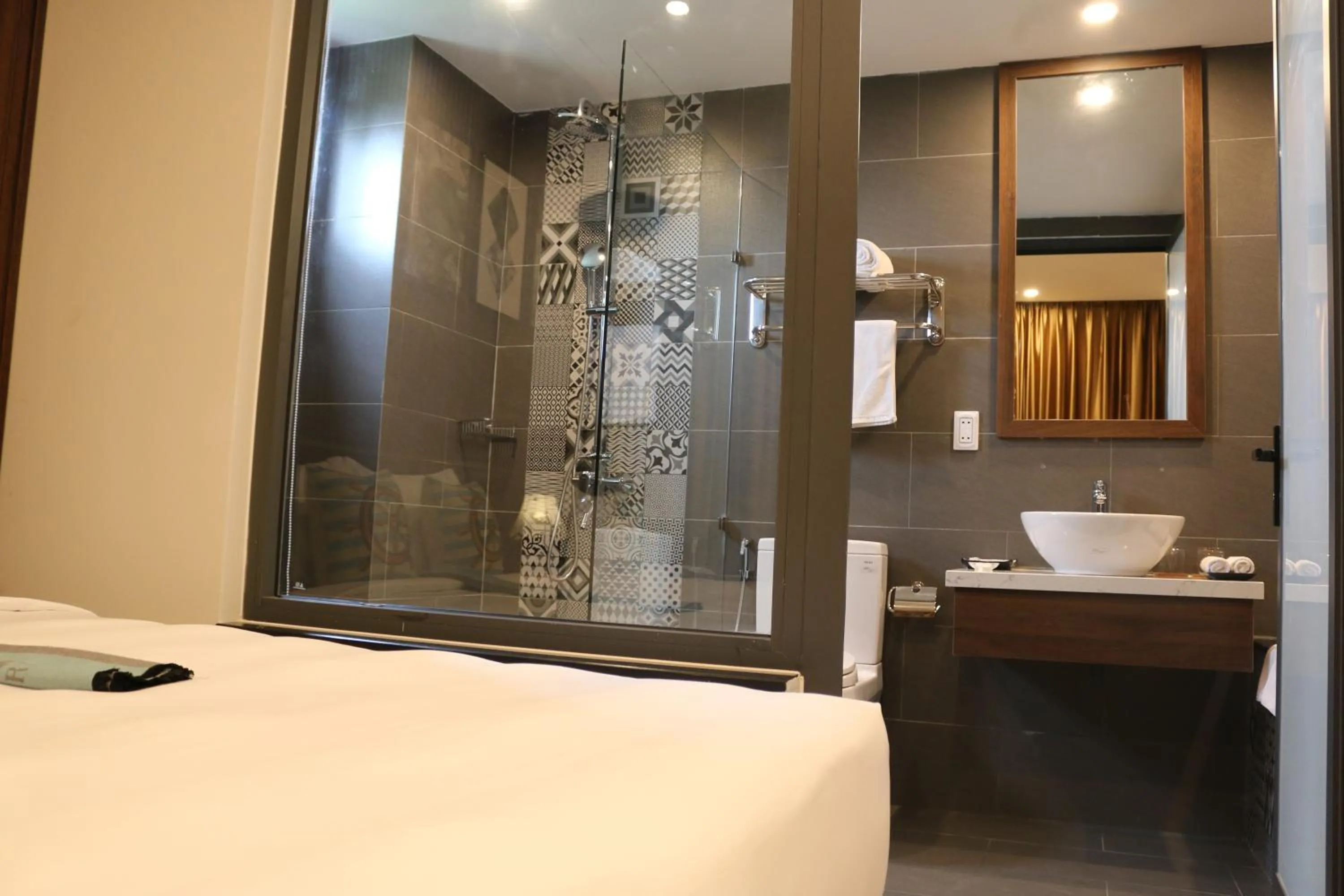 Shower, Bed in The Fish Village Villa