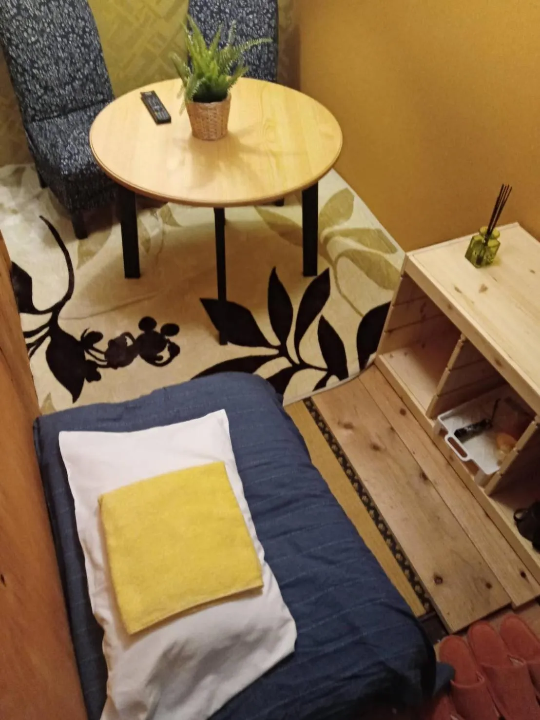 Bed in HAKUBA IKEDA LIFE KAN APARTMENTS