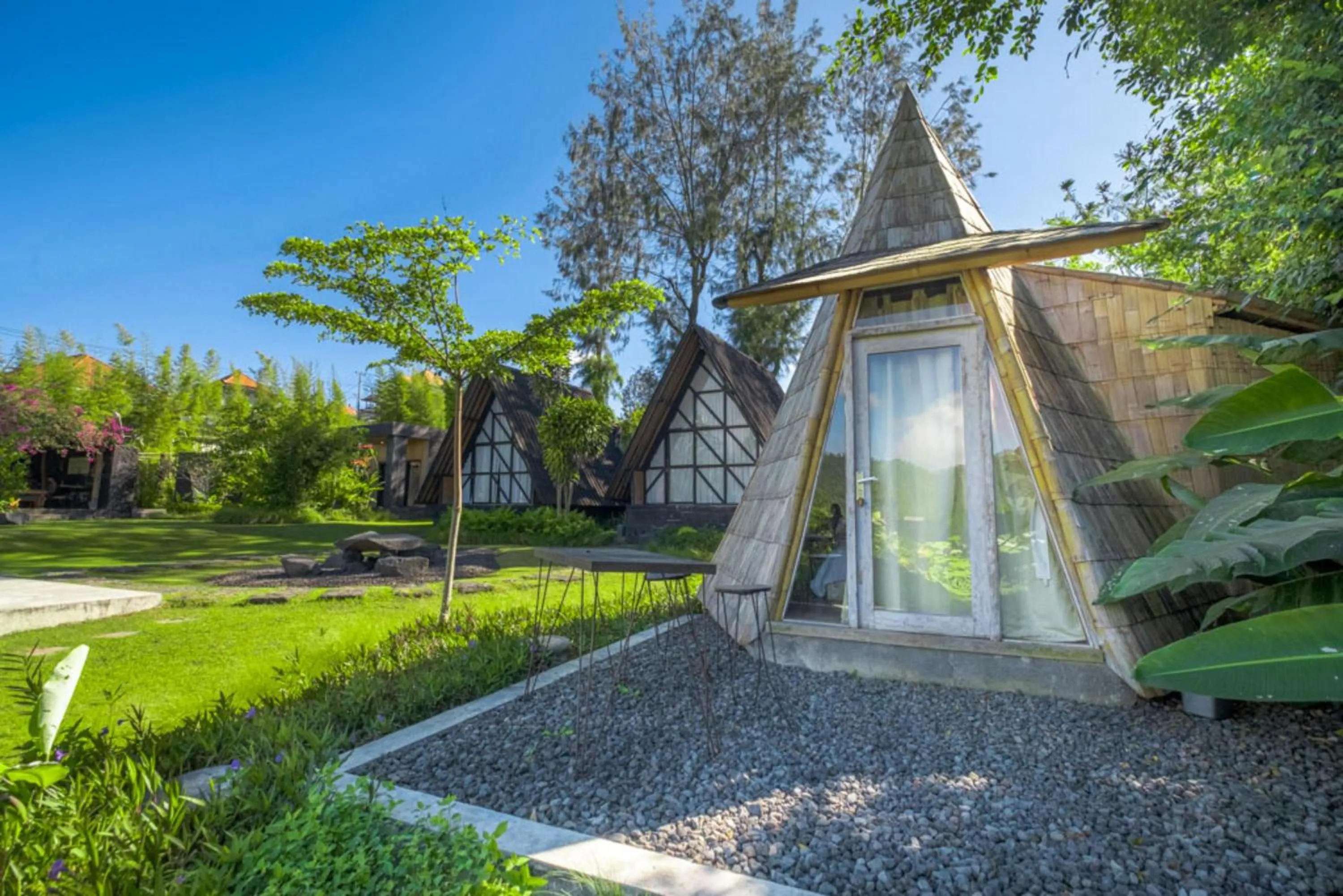 Natural landscape in Bamboo Mount Batur and Hot Spring