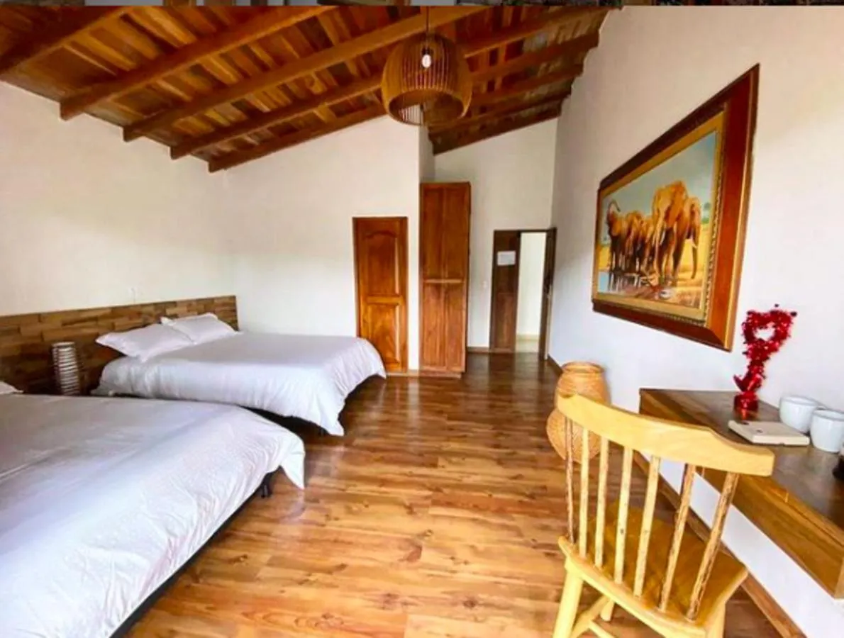 Bed in Glamping Ancestros Ecoparque