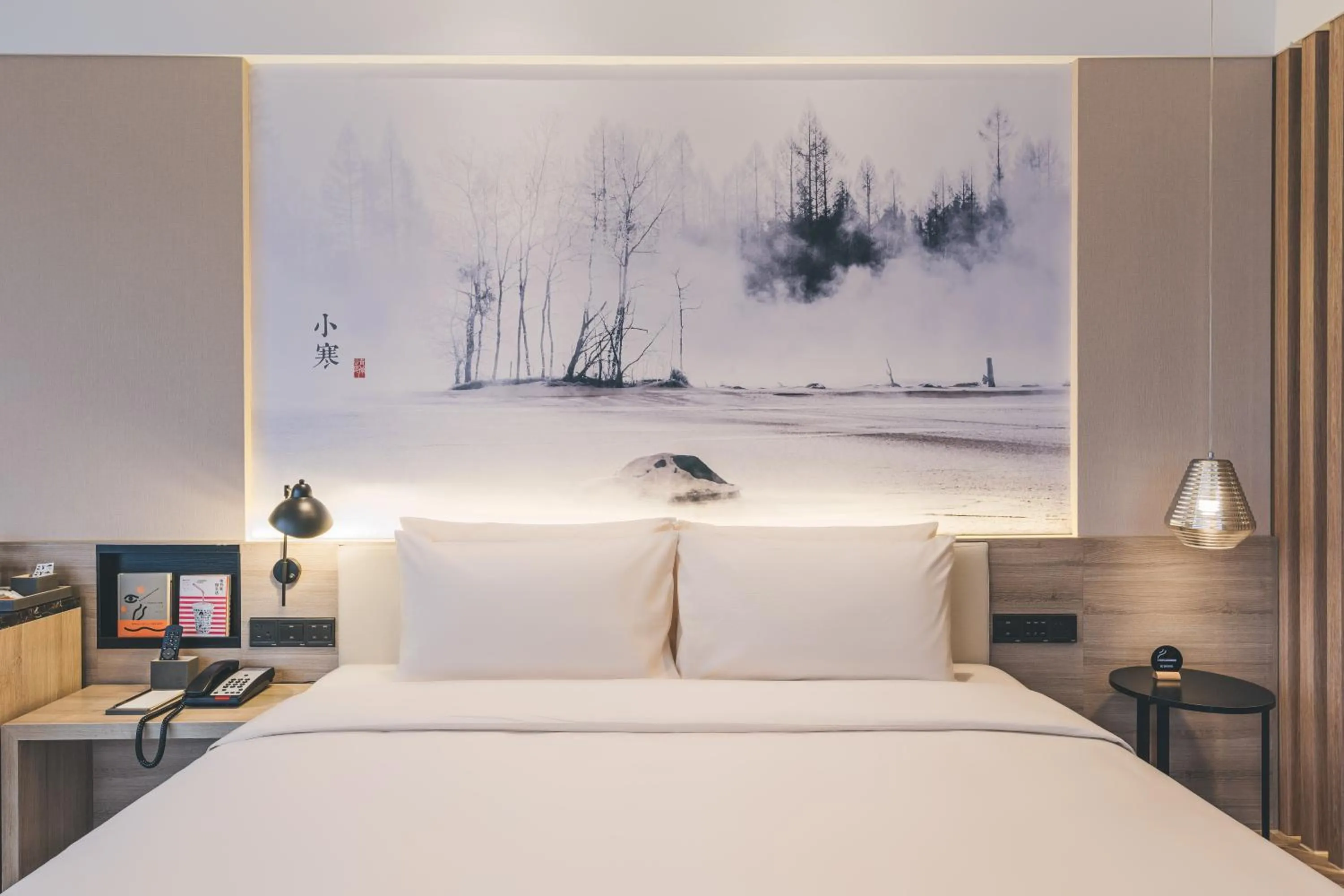 Bed in Atour Hotel Shanghai Anting