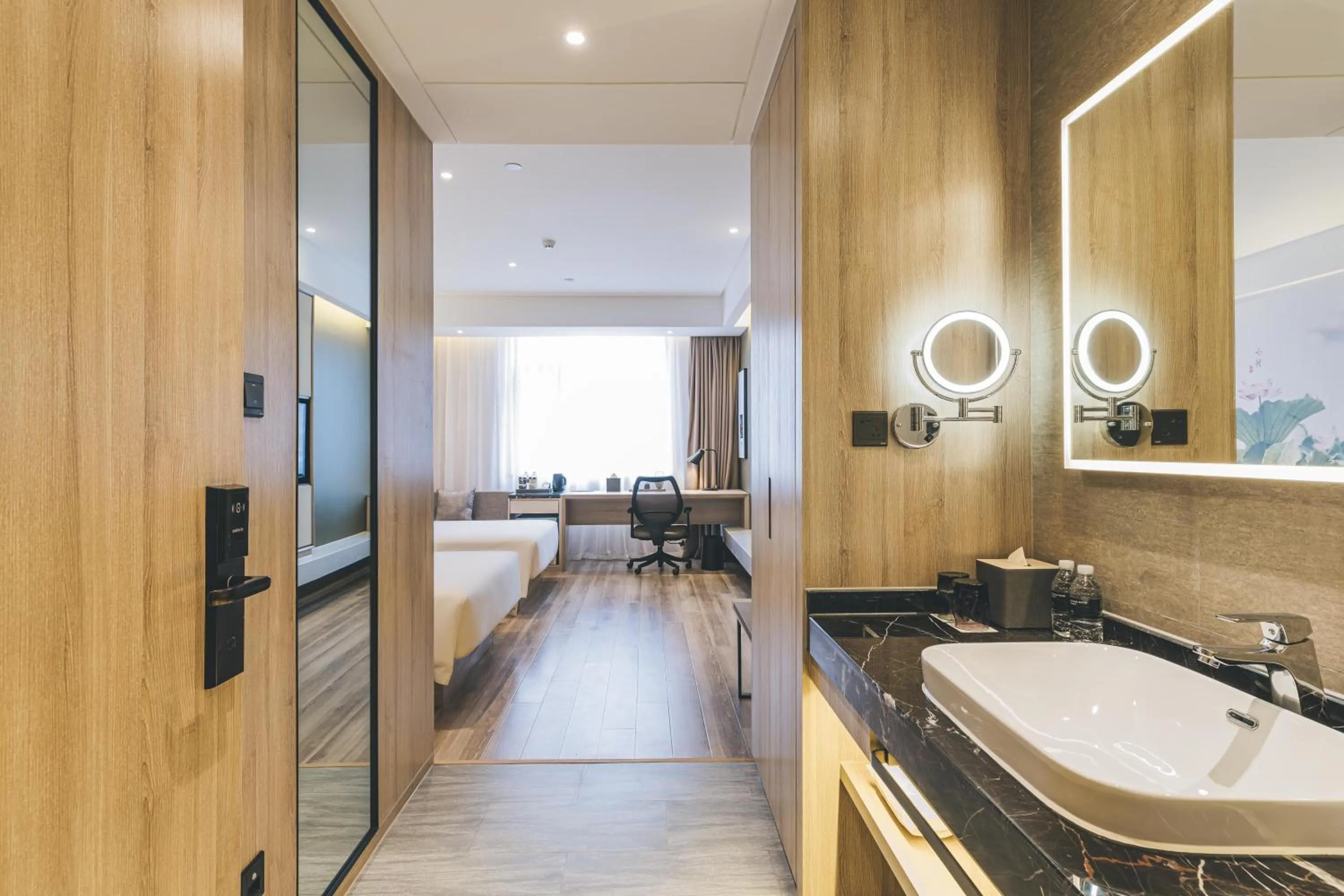 Bed in Atour Hotel Shanghai Anting