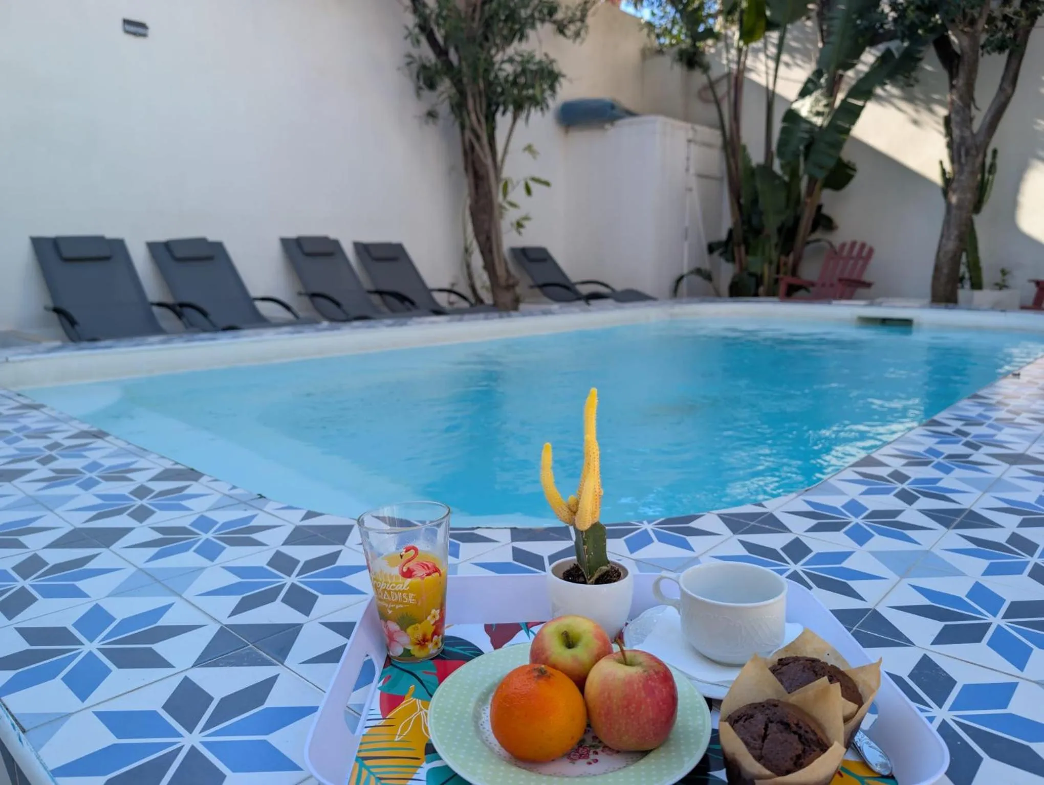 Swimming pool in Hôtel Mademoiselle