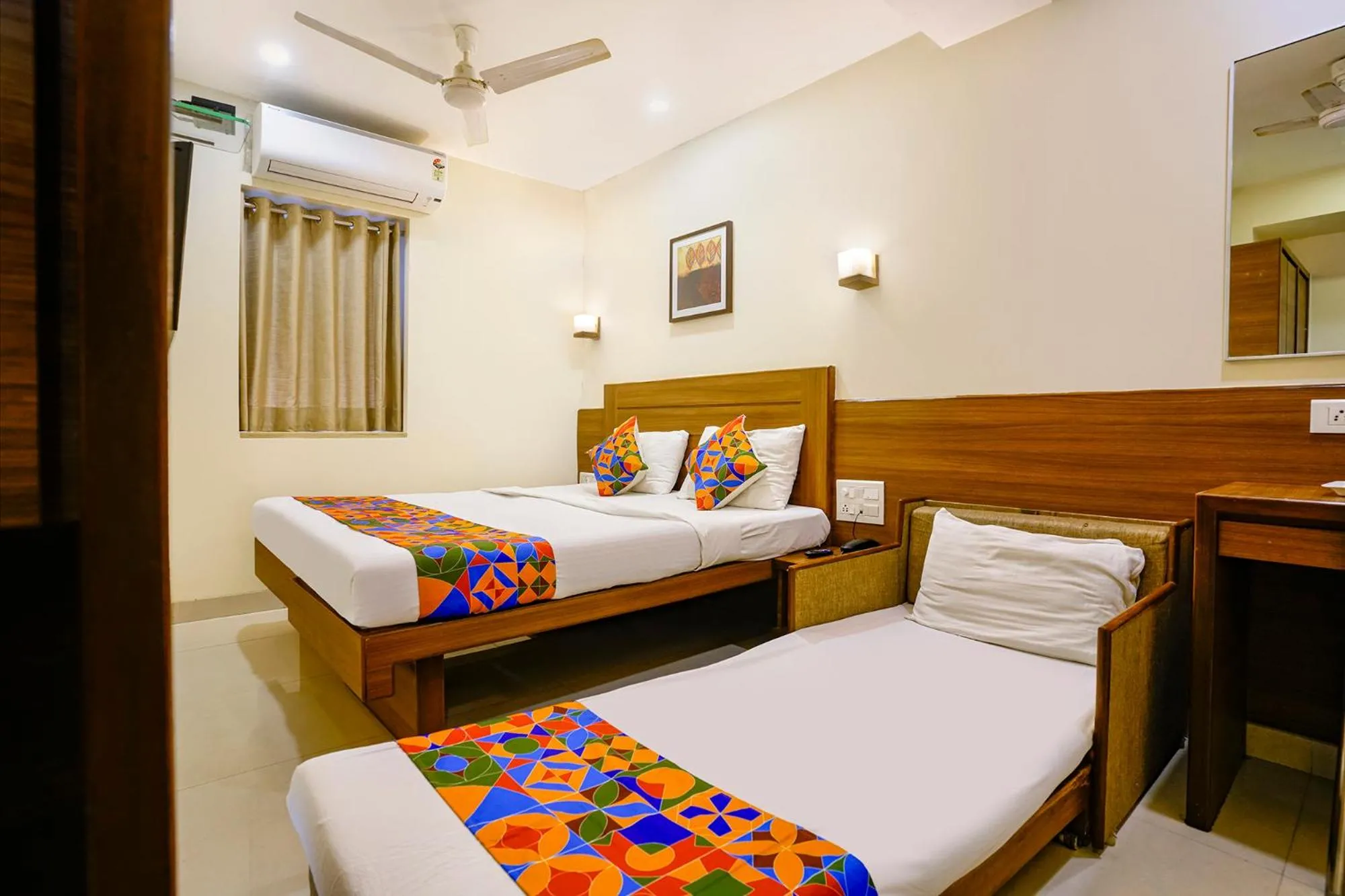 Bed in FabHotel Rahat