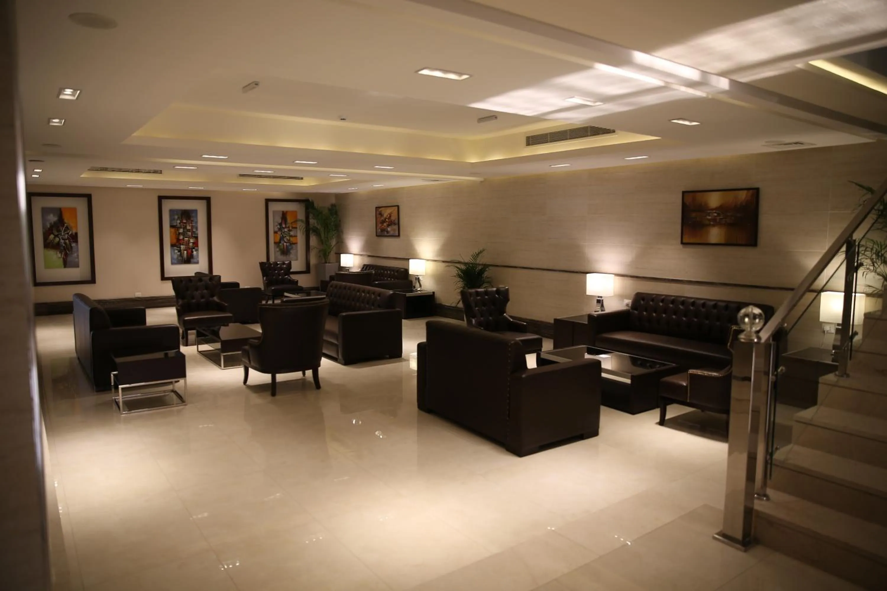 Communal lounge/ TV room in Gloria Hotel Amman