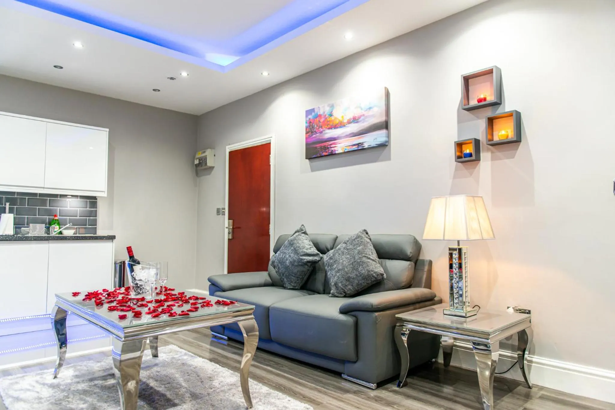 Living room in Aphrodite Suites