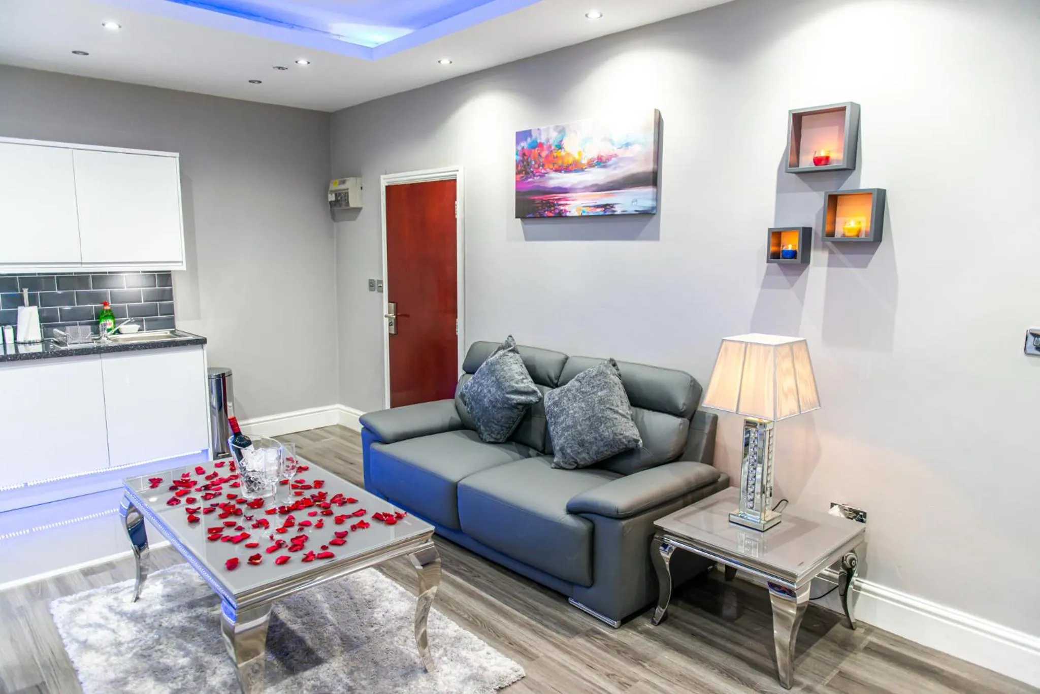 Living room in Aphrodite Suites