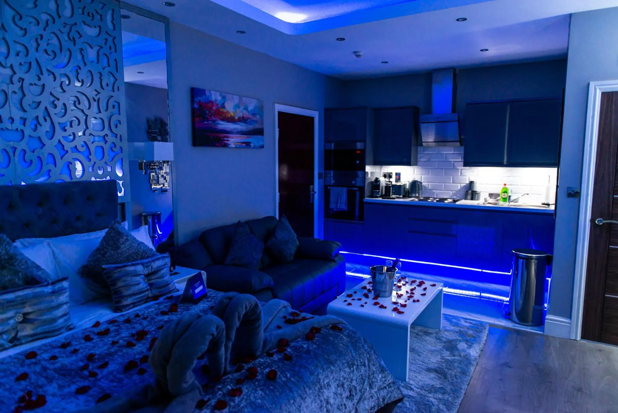 Living room in Aphrodite Suites